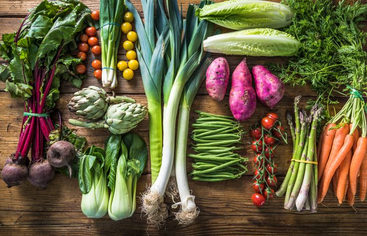 Lots of vegetables on a table