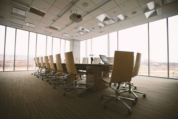 Meeting room with chairs and table