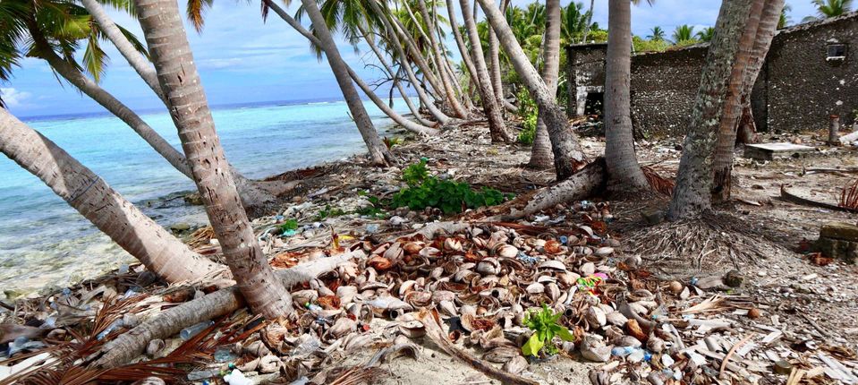 Tsunamic damage and plastic pollution in the Maldives