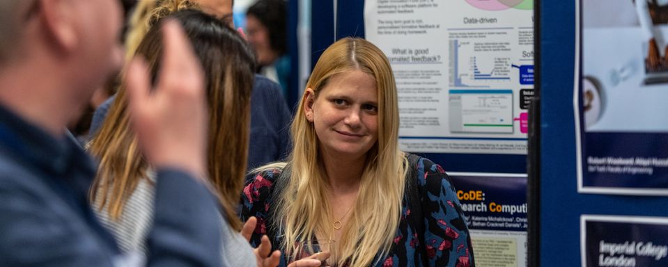 staff at poster session