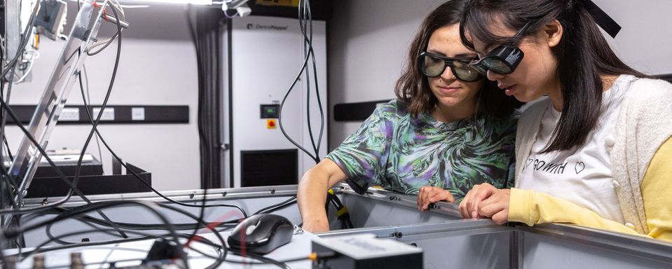 Two women scientists in a lab