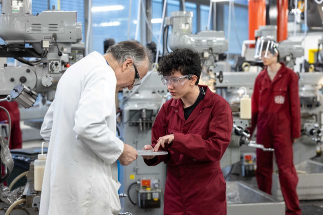 DMT students in the workshop