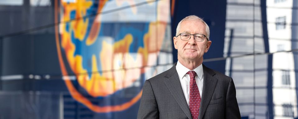 Professor Hugh Brady at the main reception of Imperial