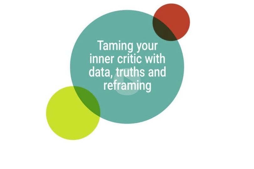 Title slide saying Taming the Inner Critic