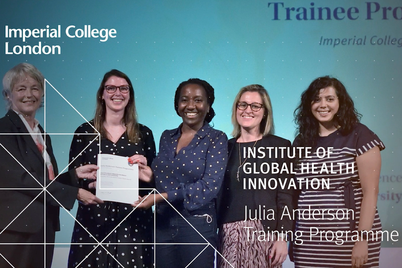 Julia Anderson Training Programme receiving an award