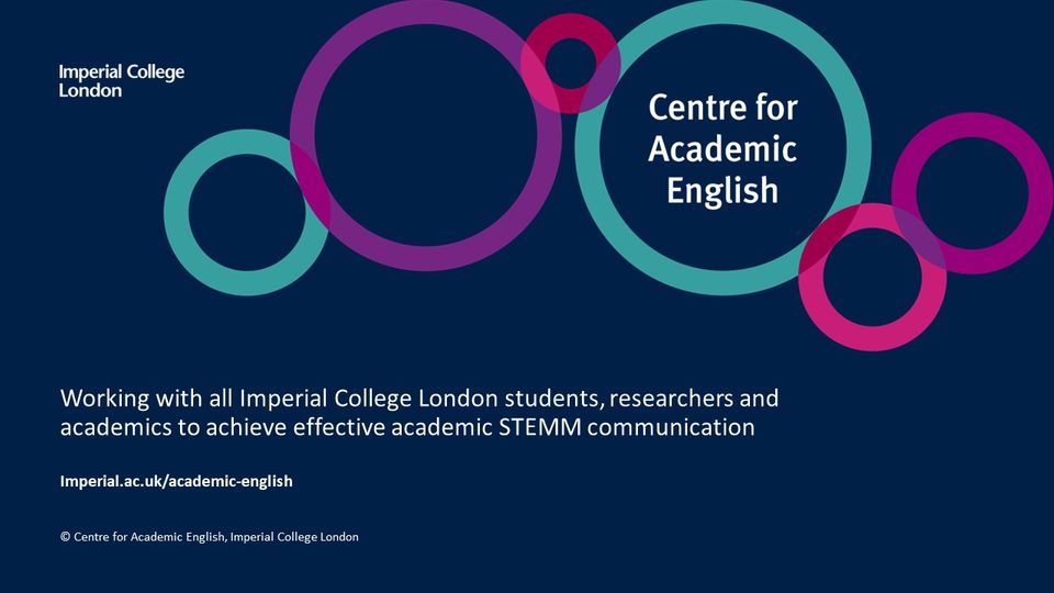 Imperial and Centre for Academic English logo with rings design