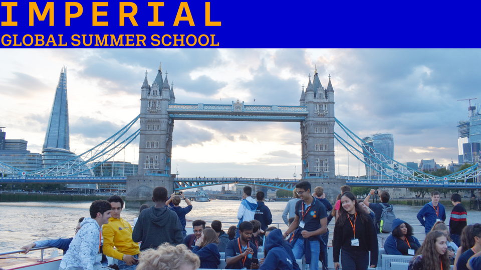 Students on a River Thames boat trip as part of Global Summer School