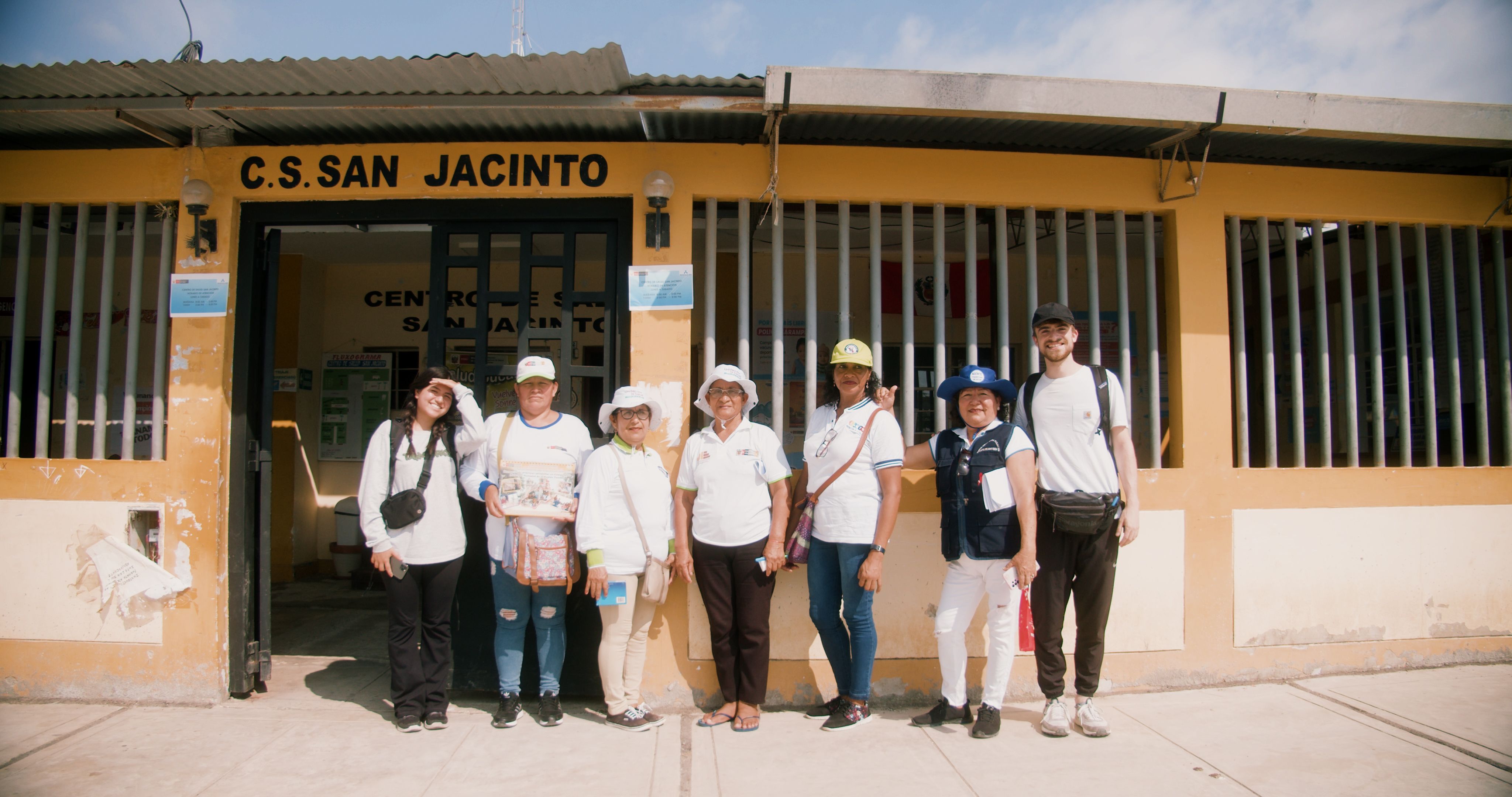 The Imperial Impact Team with the Community Health Workers of San Jacinto, Tumbes, North Peru