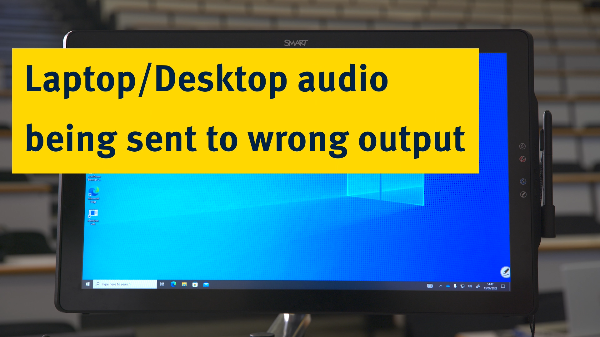 If the audio is playing from the wrong device