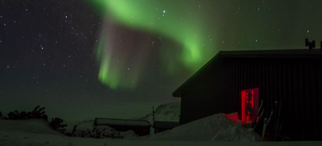 Northern lights in Sweden on cross-country skiing expedition in 2022