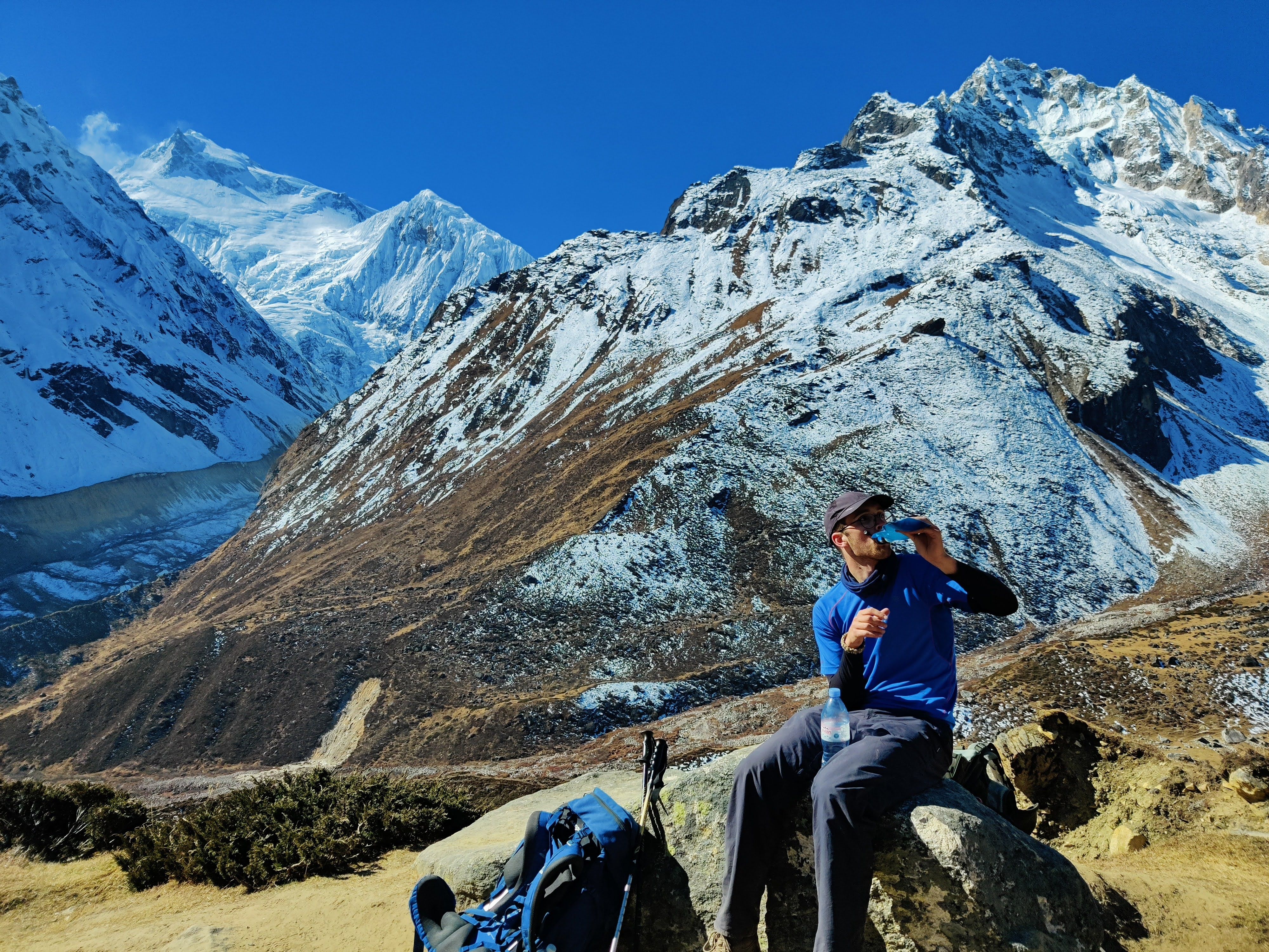 Student trekking in Nepal
