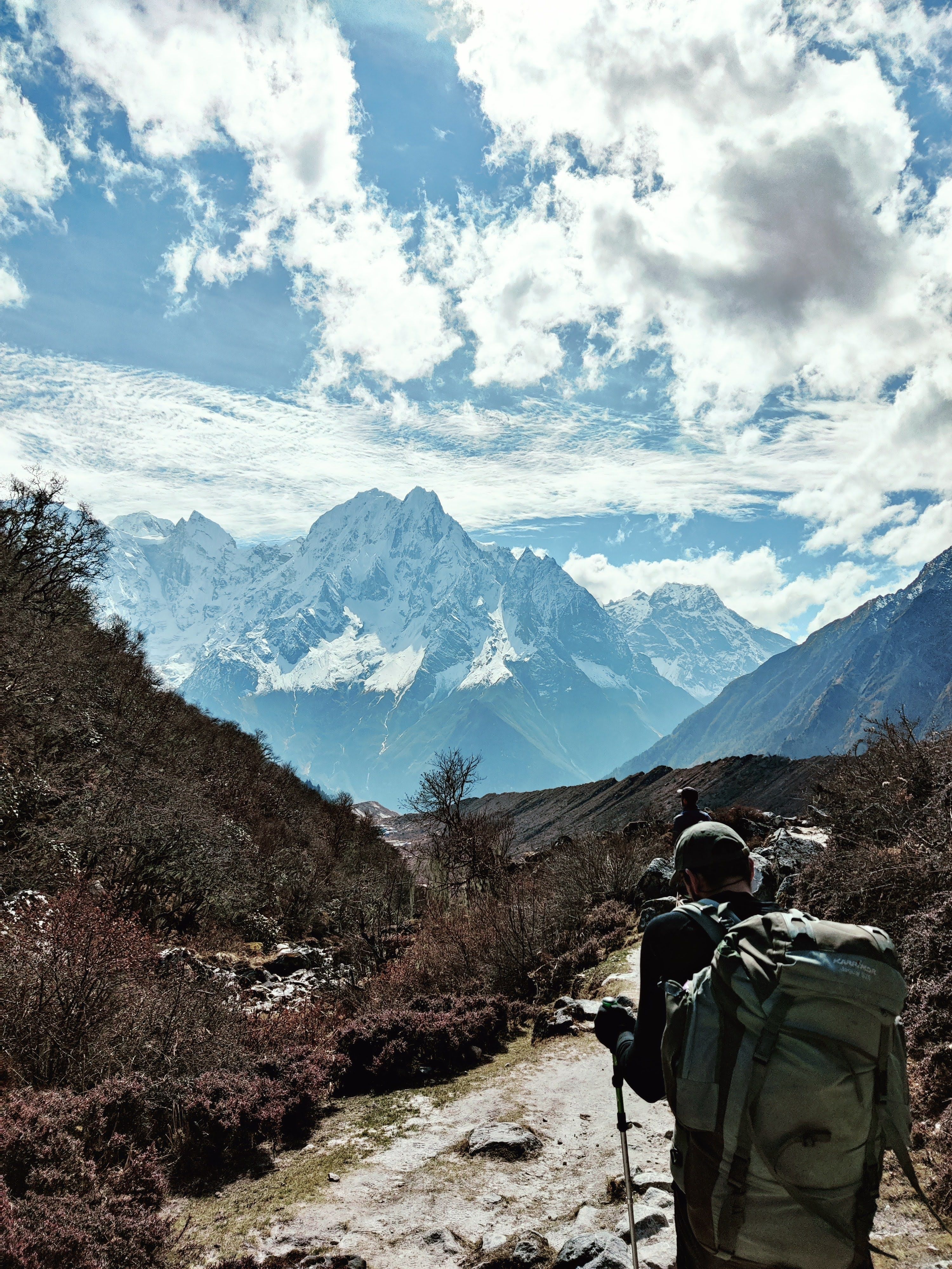 Student trekking in Nepal