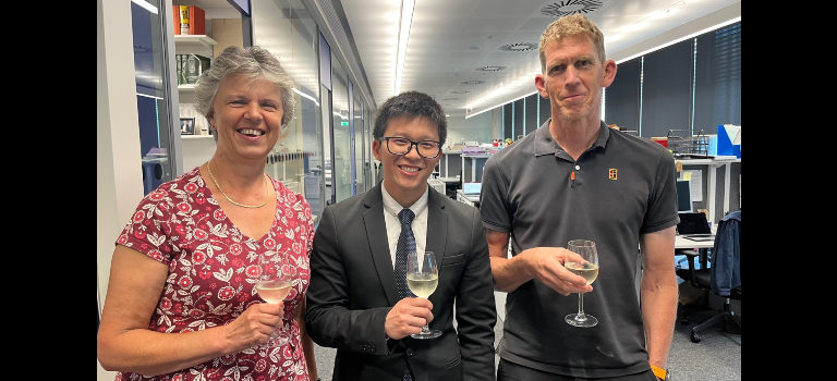 Jin at his viva with his examiners