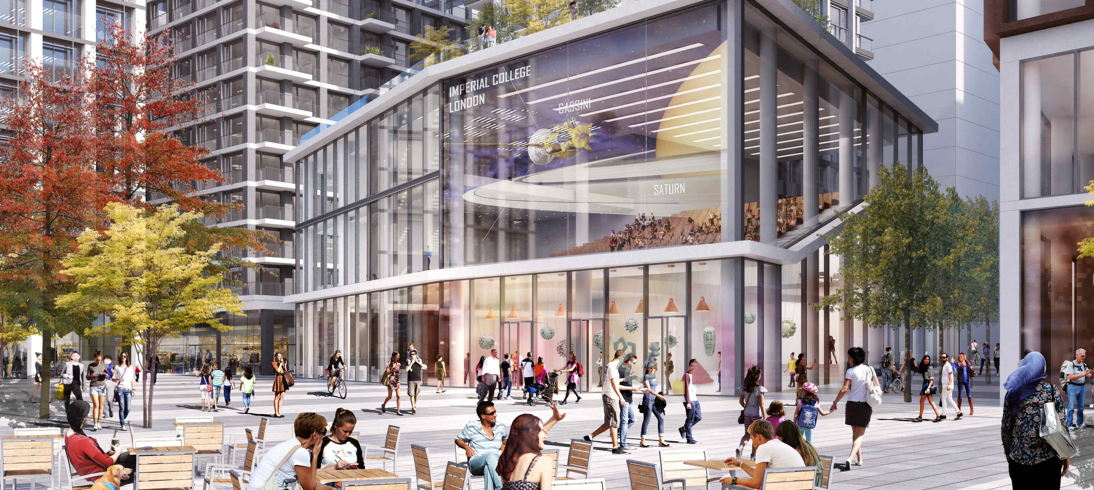 CGI image of public space on the south site