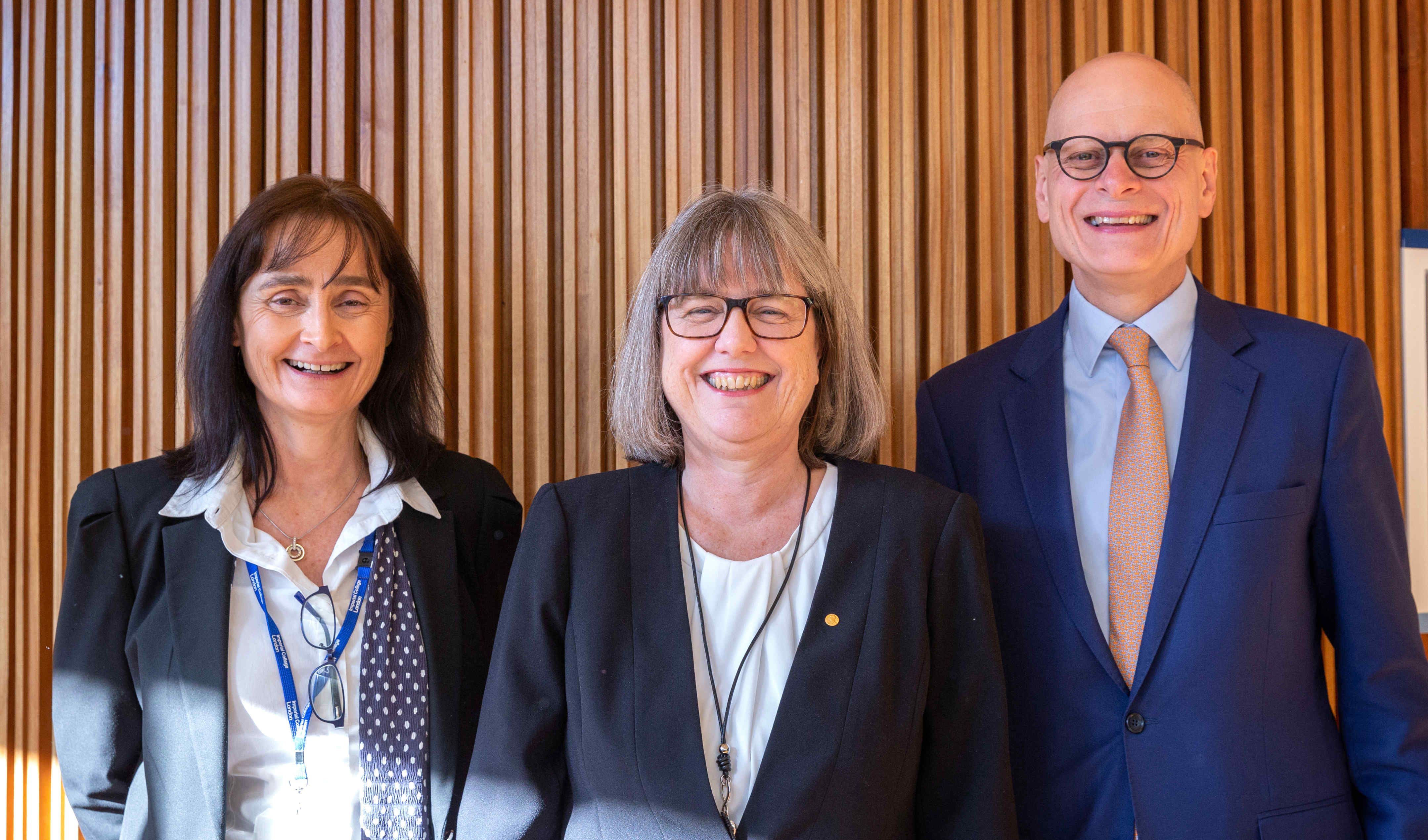 Prof Ian Walmsley with Prof Michele Dougherty and Prof Donna Strickland