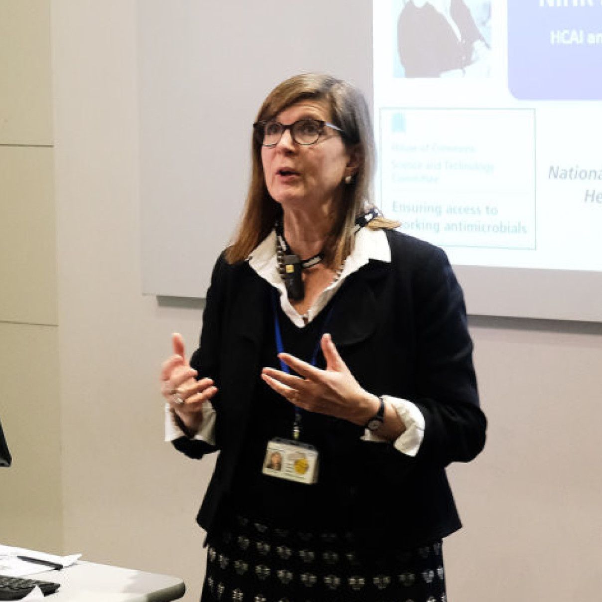 Alison Holmes speaking at the Imperial College Academic Health Science Centre 
