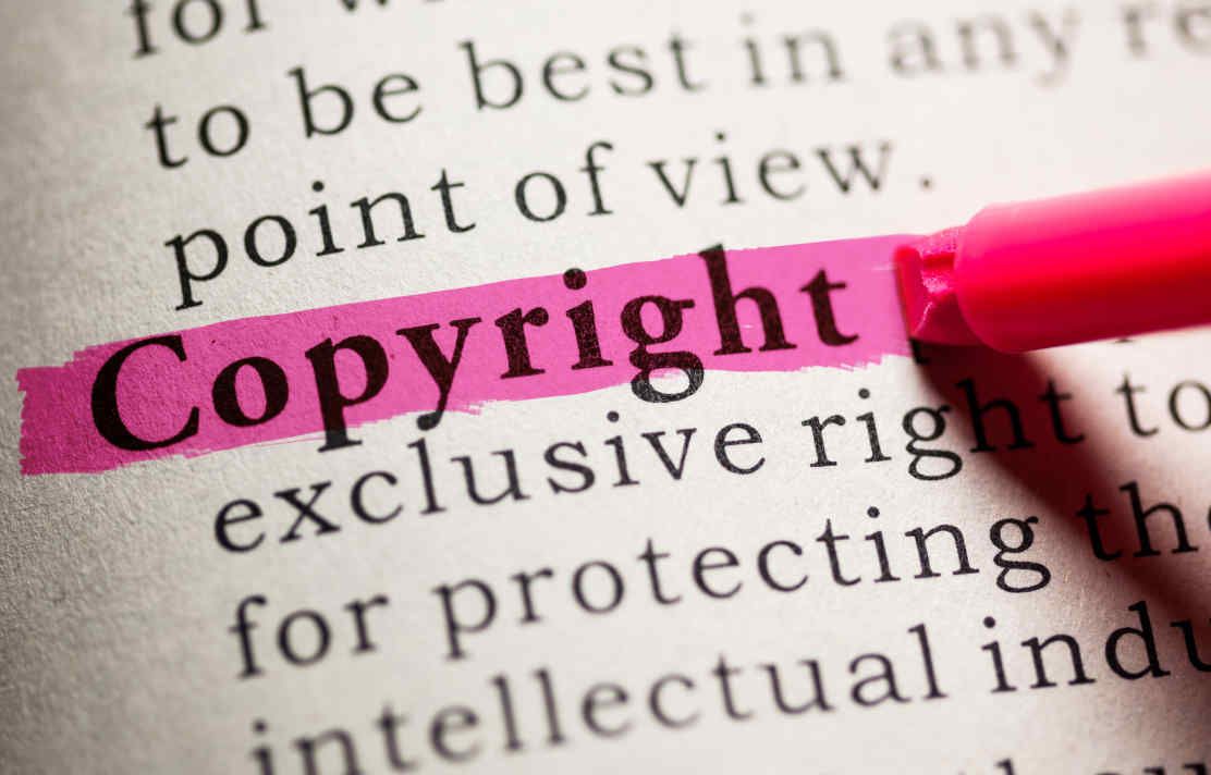 Copyright word highlighted