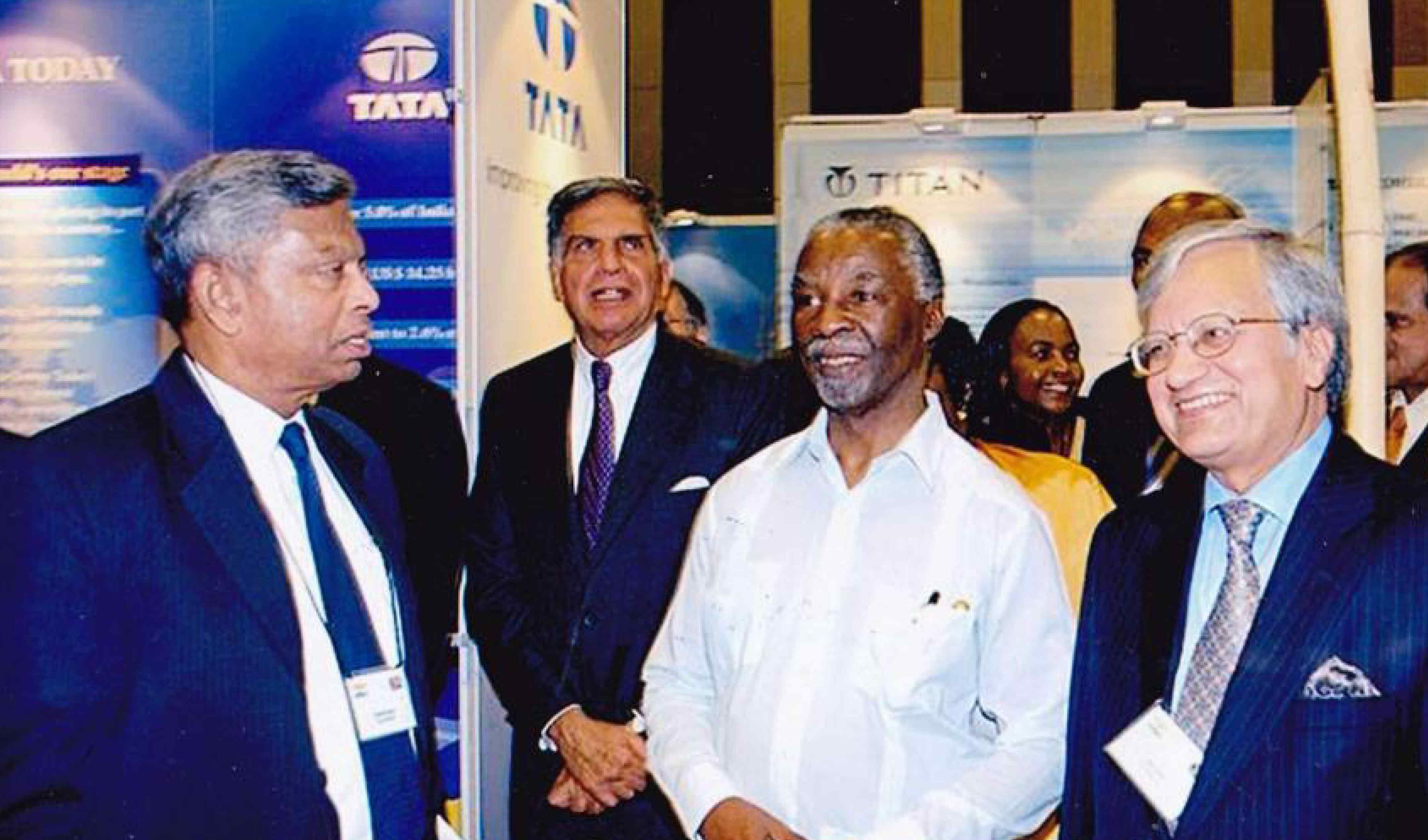 Syamal Gupta with Thabo Mbeki and Ratan Tata 
