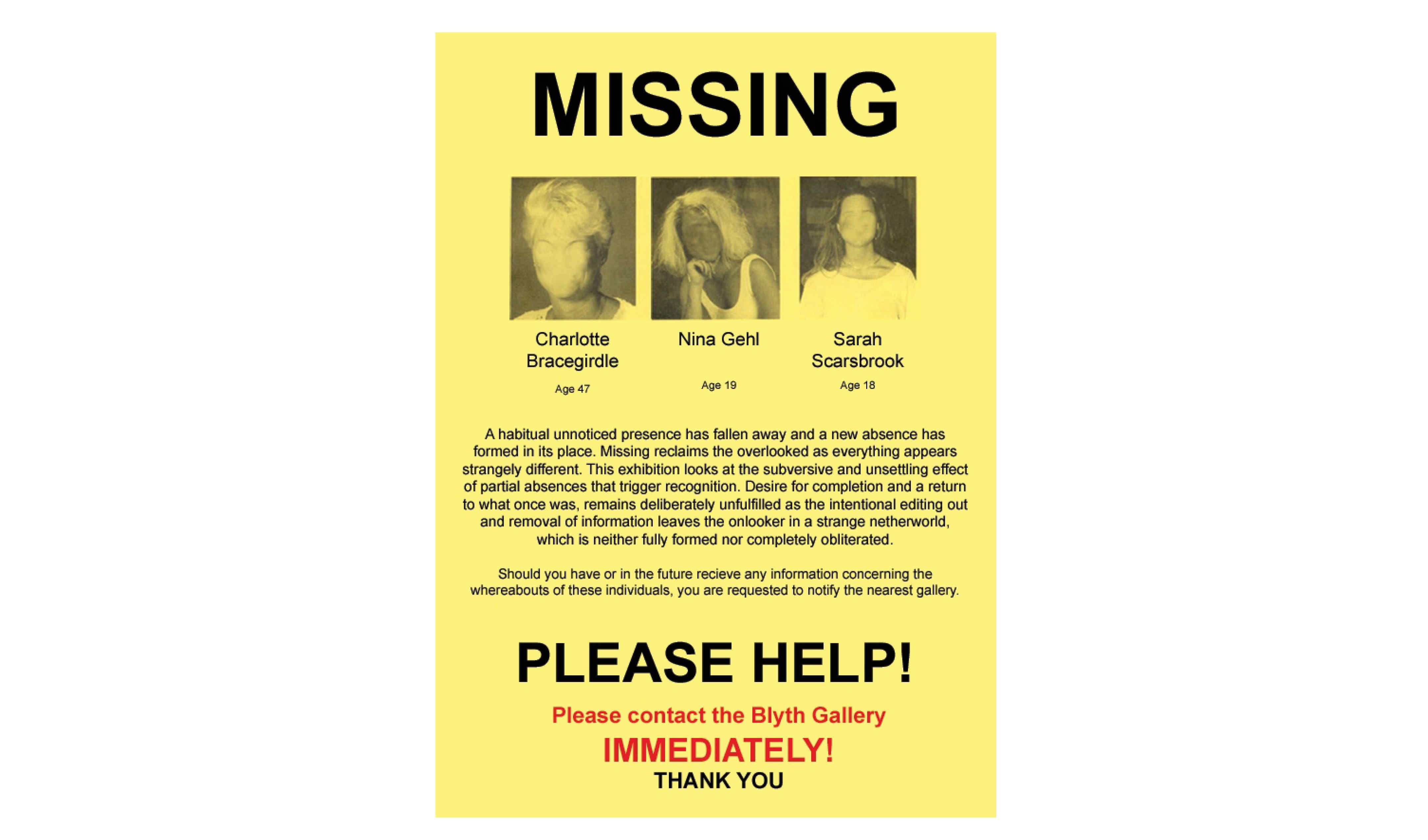 Missing flyer