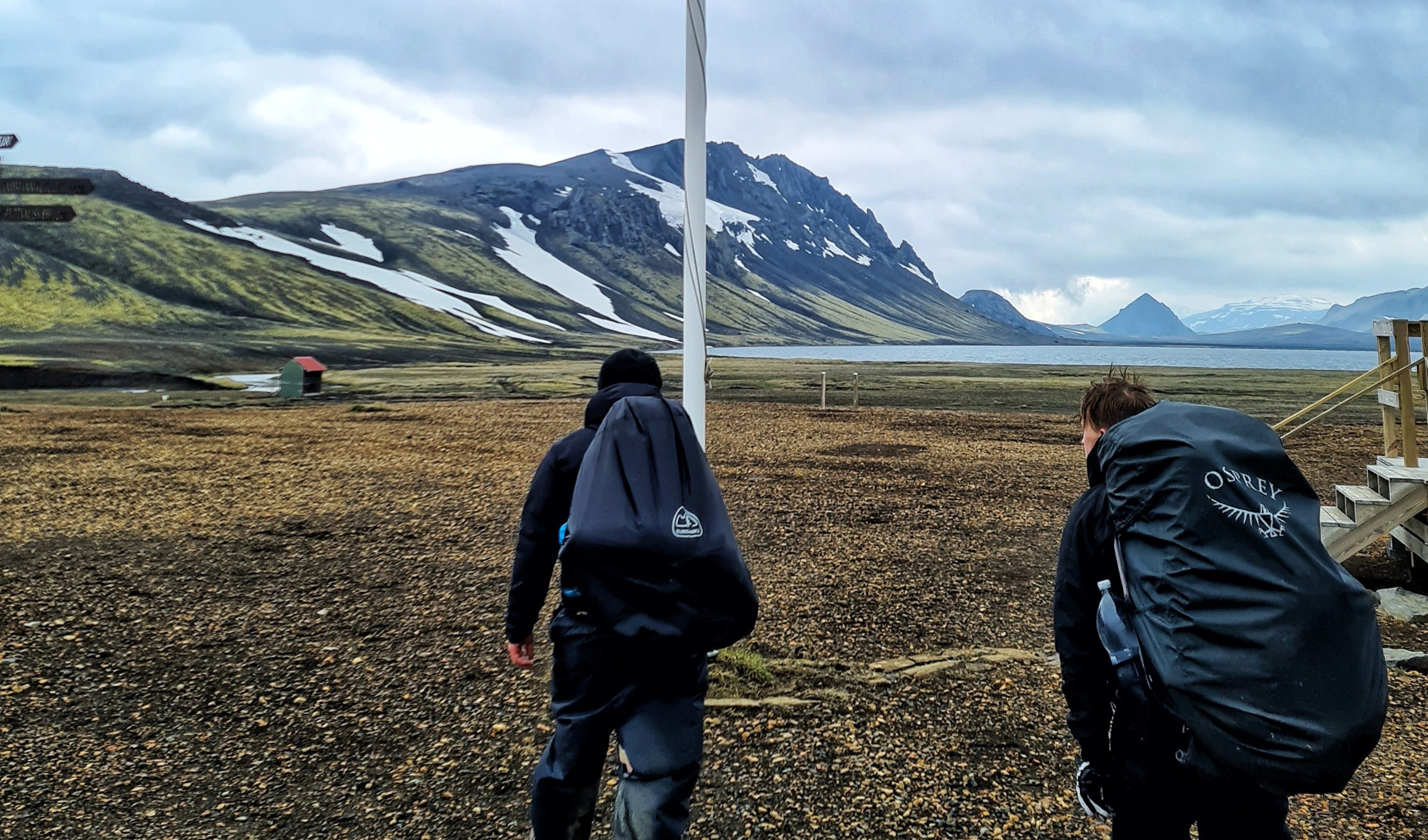 Students trekking in Iceland