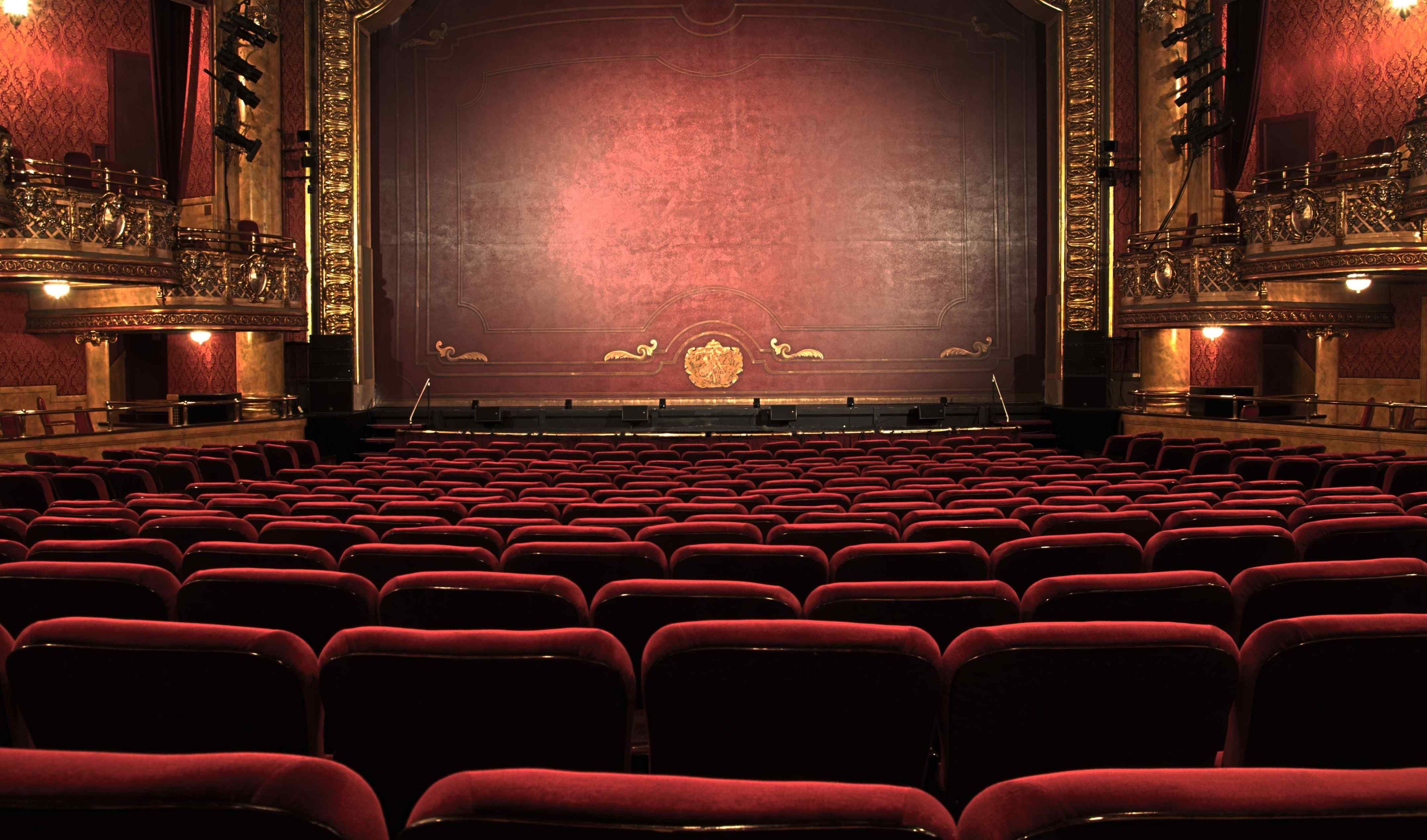 Inside of a theatre London. 