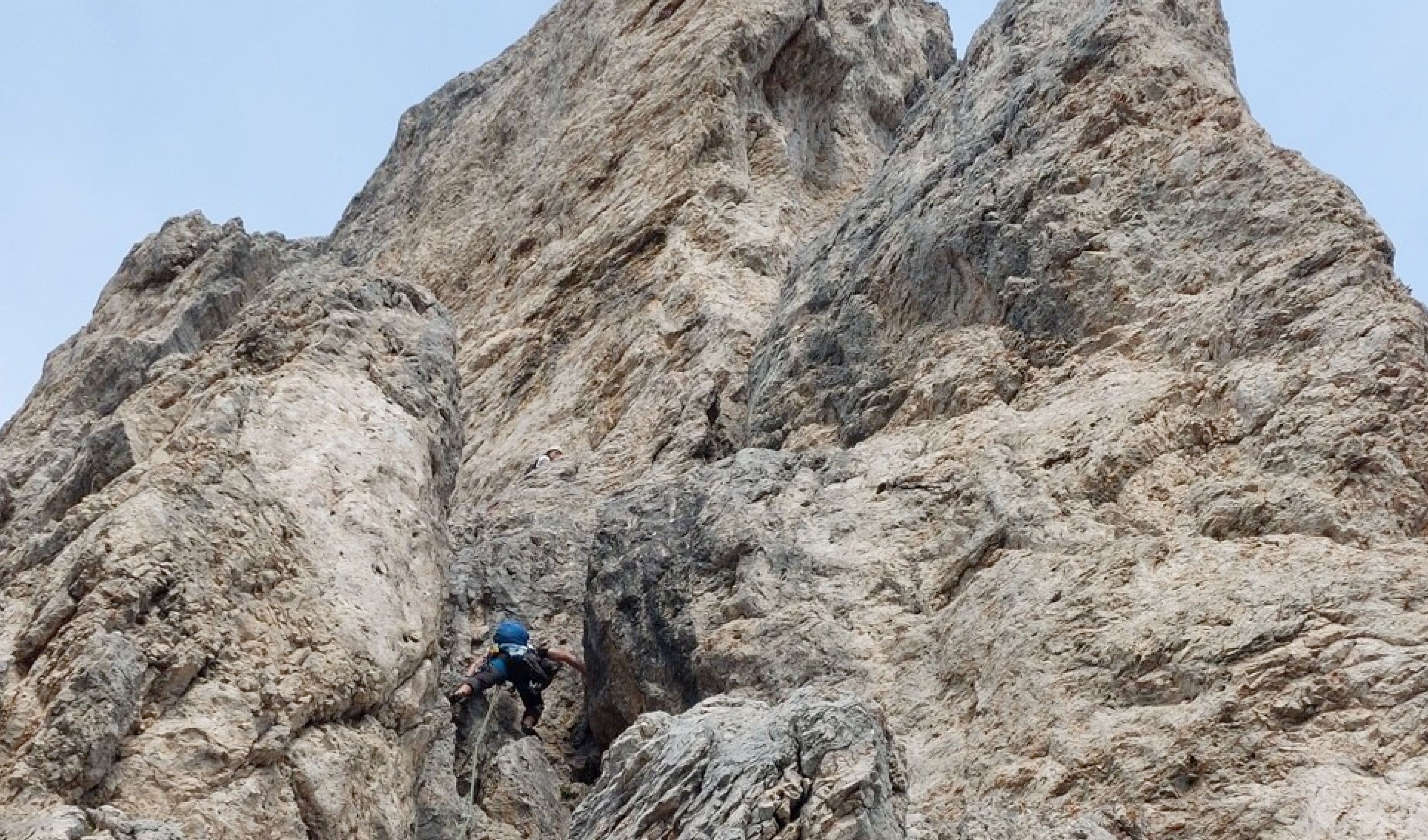 Students climbing in Italy