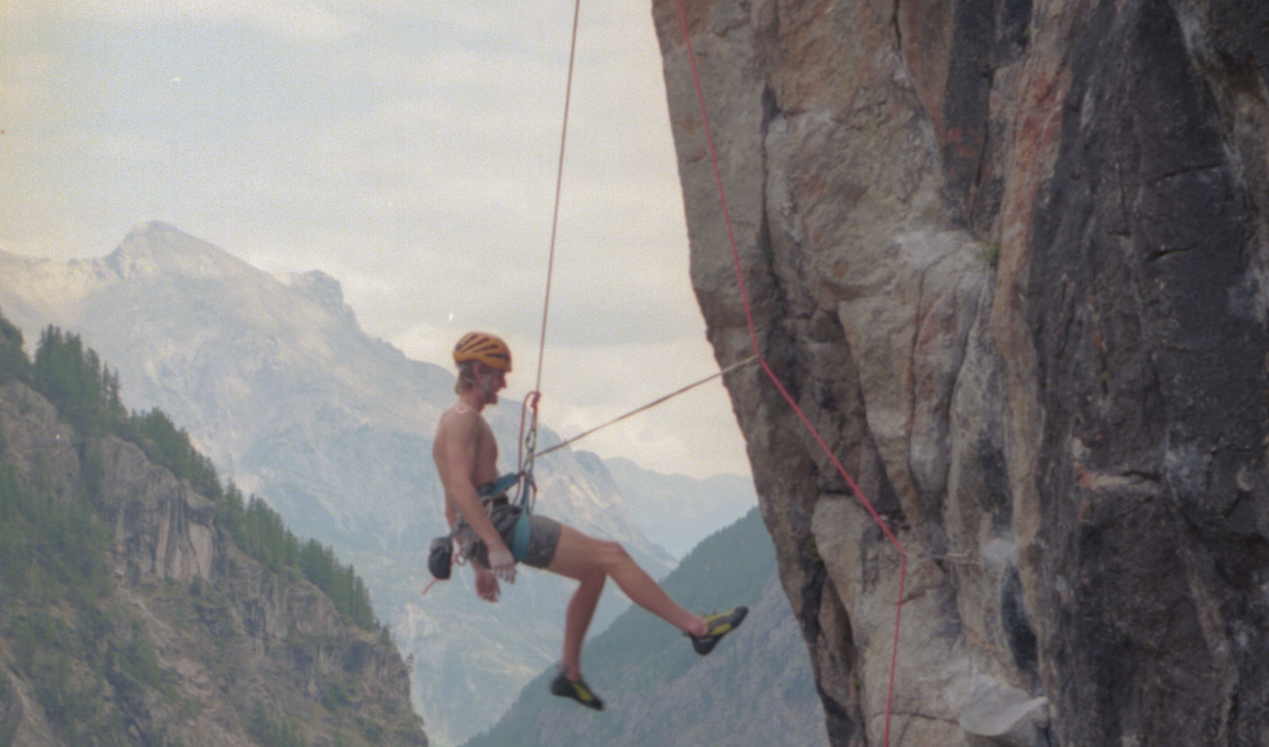 Student climbing in France