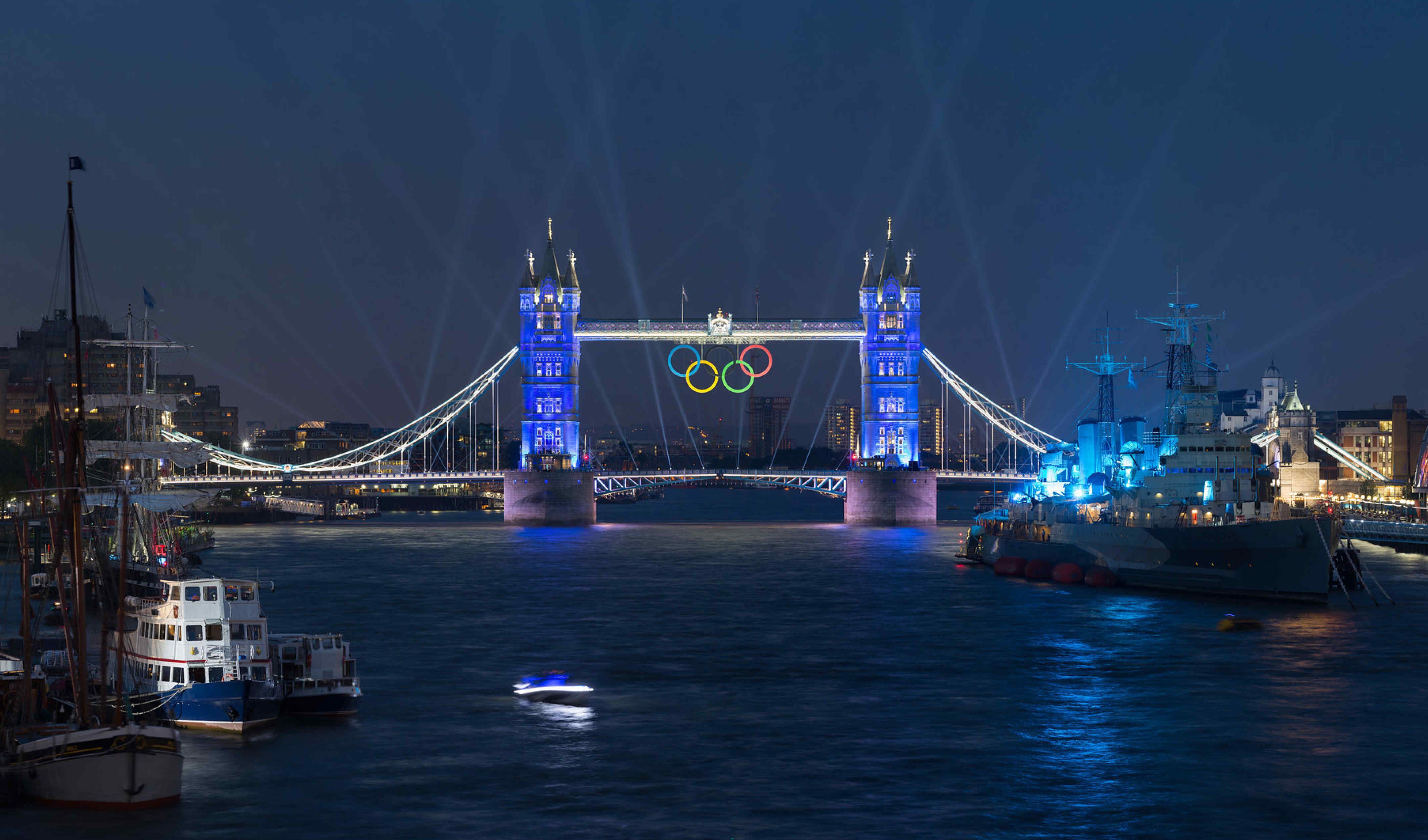 Olympic Symbol on the Tower Bridge