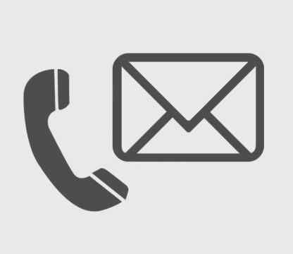 Basic icon of phone and email
