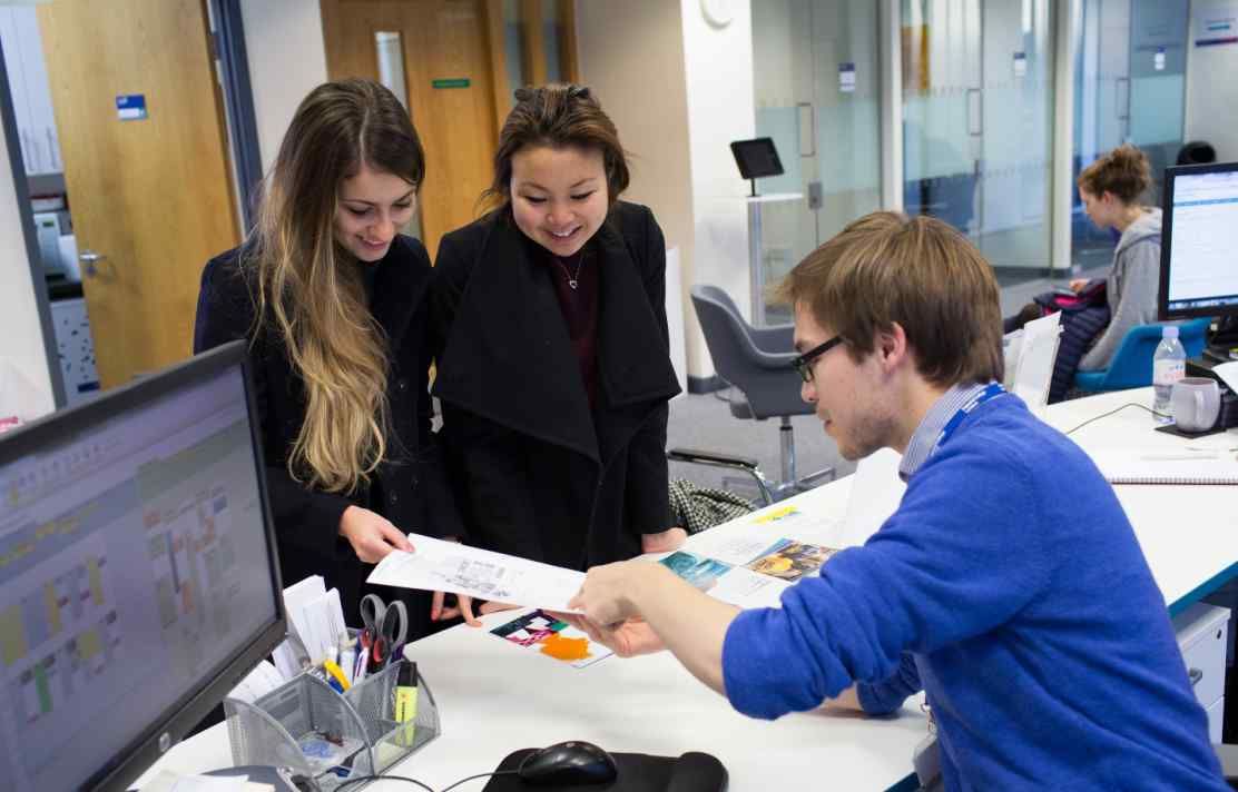 Students at the Careers Service