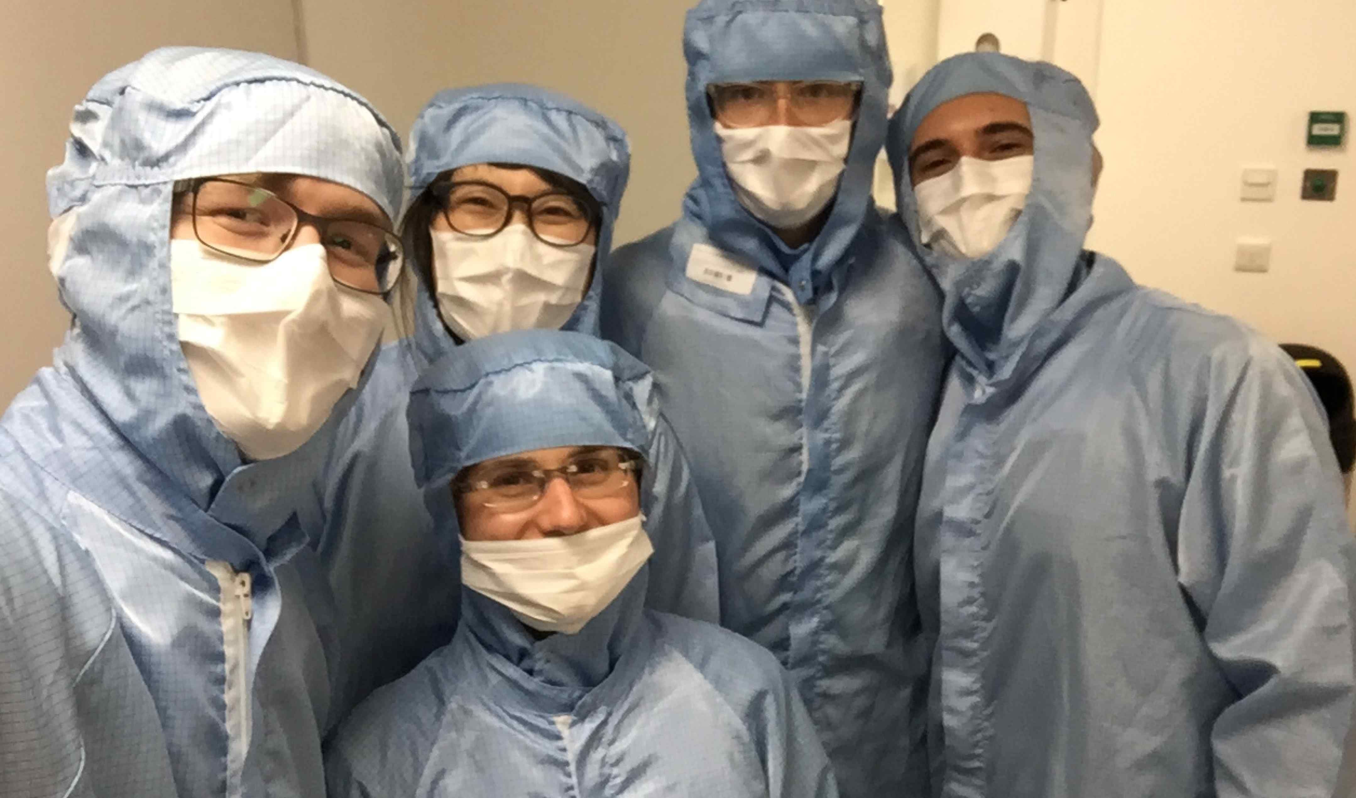 Chiara in the cleanroom