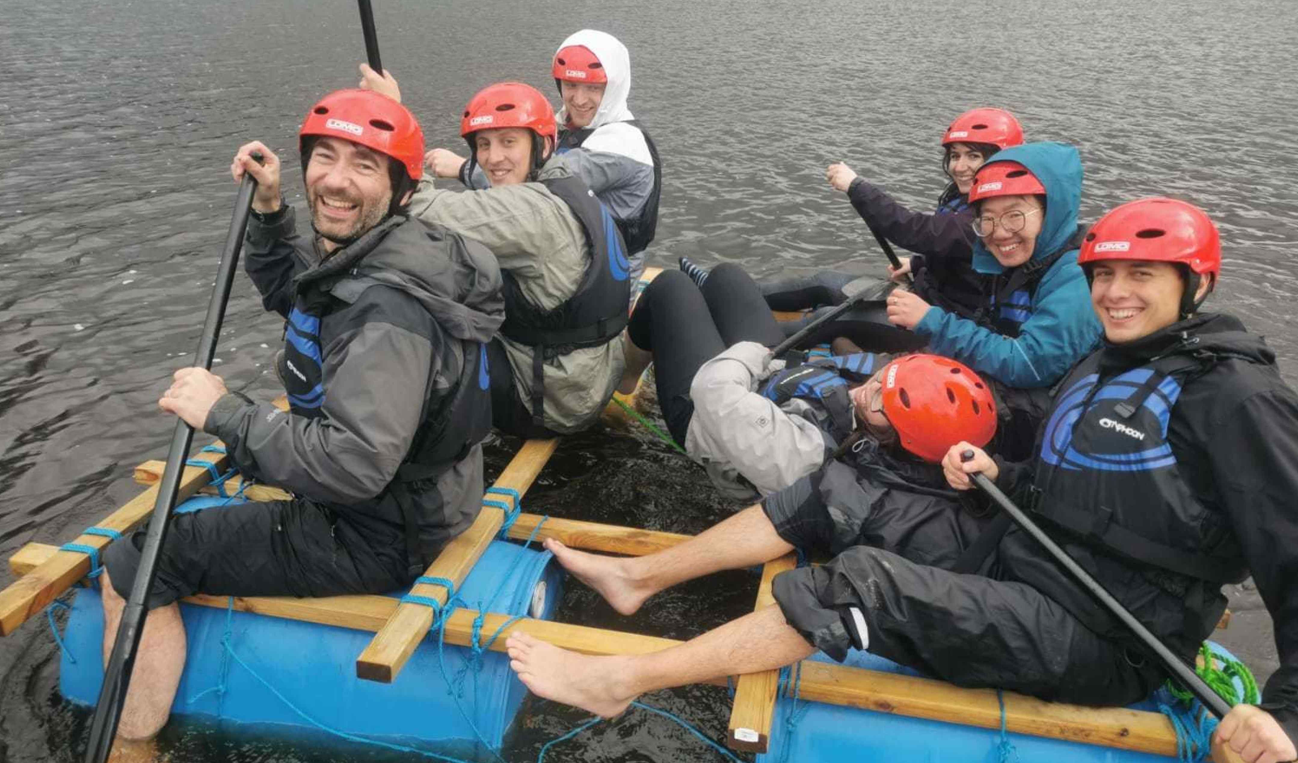 Group on floating raft