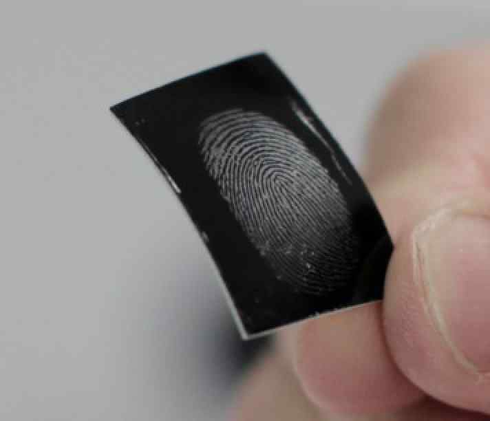 Fingerprint on gelatin tape