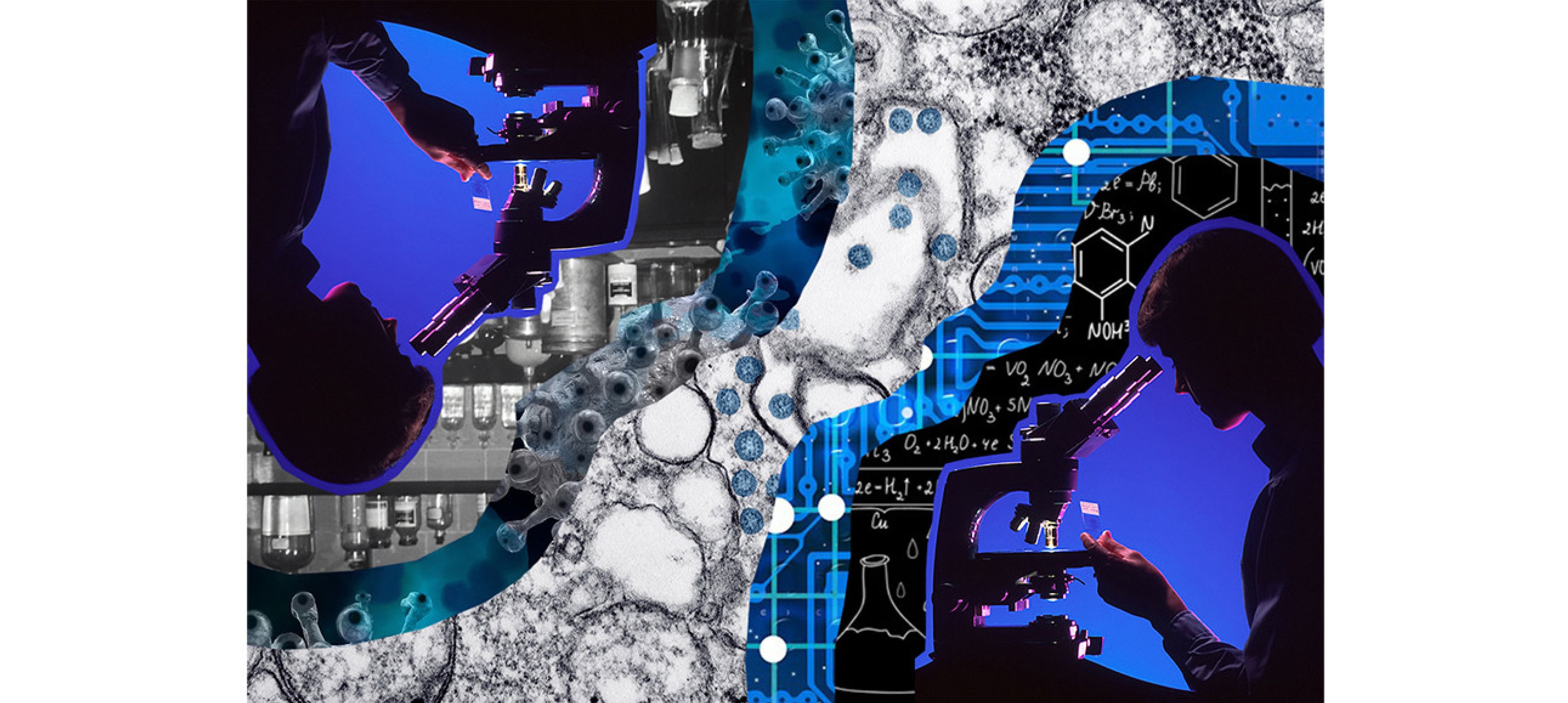 Visual puzzle connecting trials and tribulations of a researcher with layered interdisciplinarity 