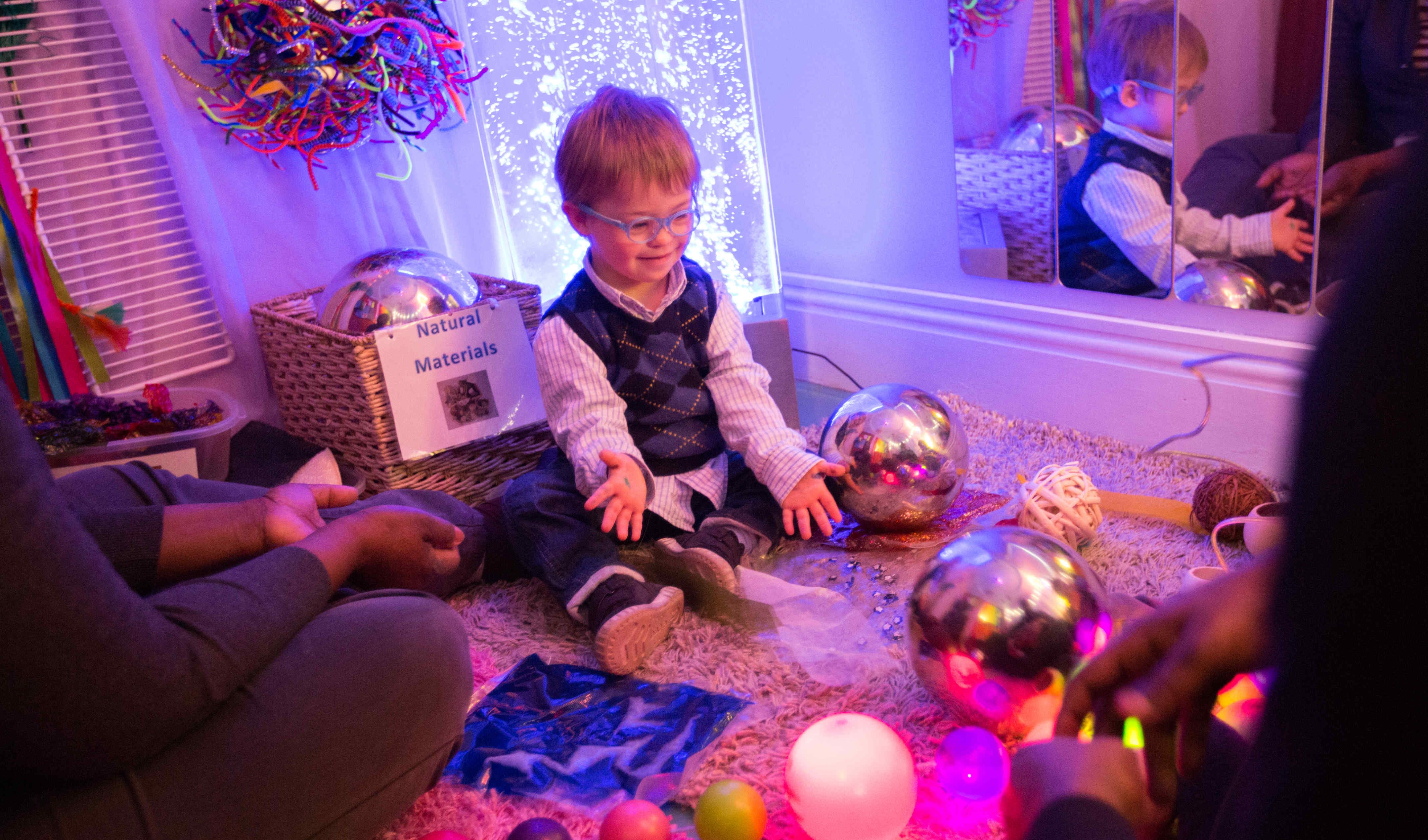 The sensory room provides a calm and relaxing space for our children