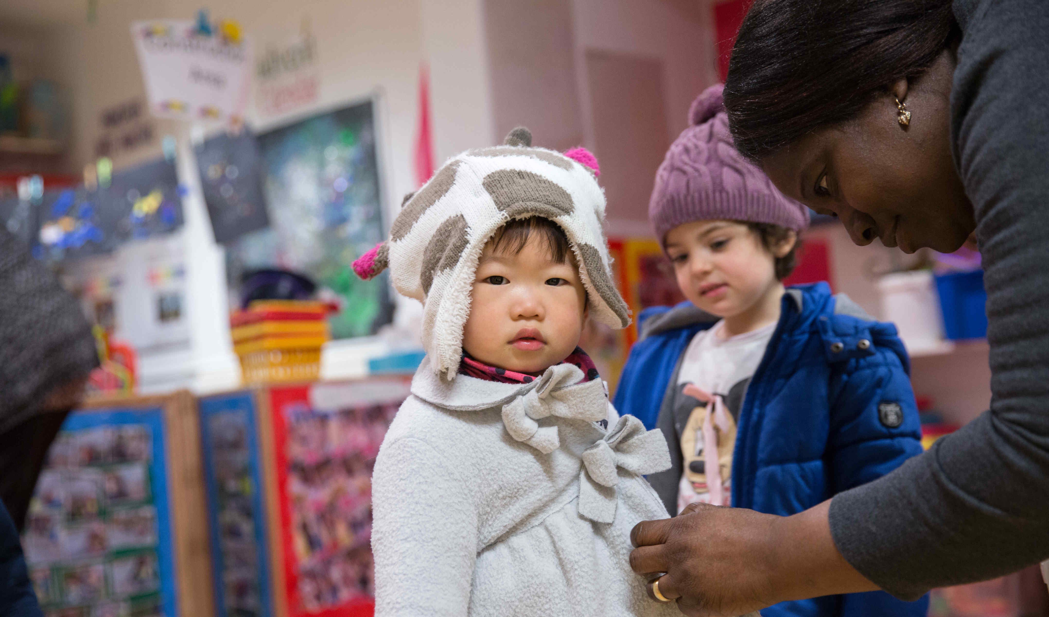 Our four toddler rooms accommodate up to 12 children each.