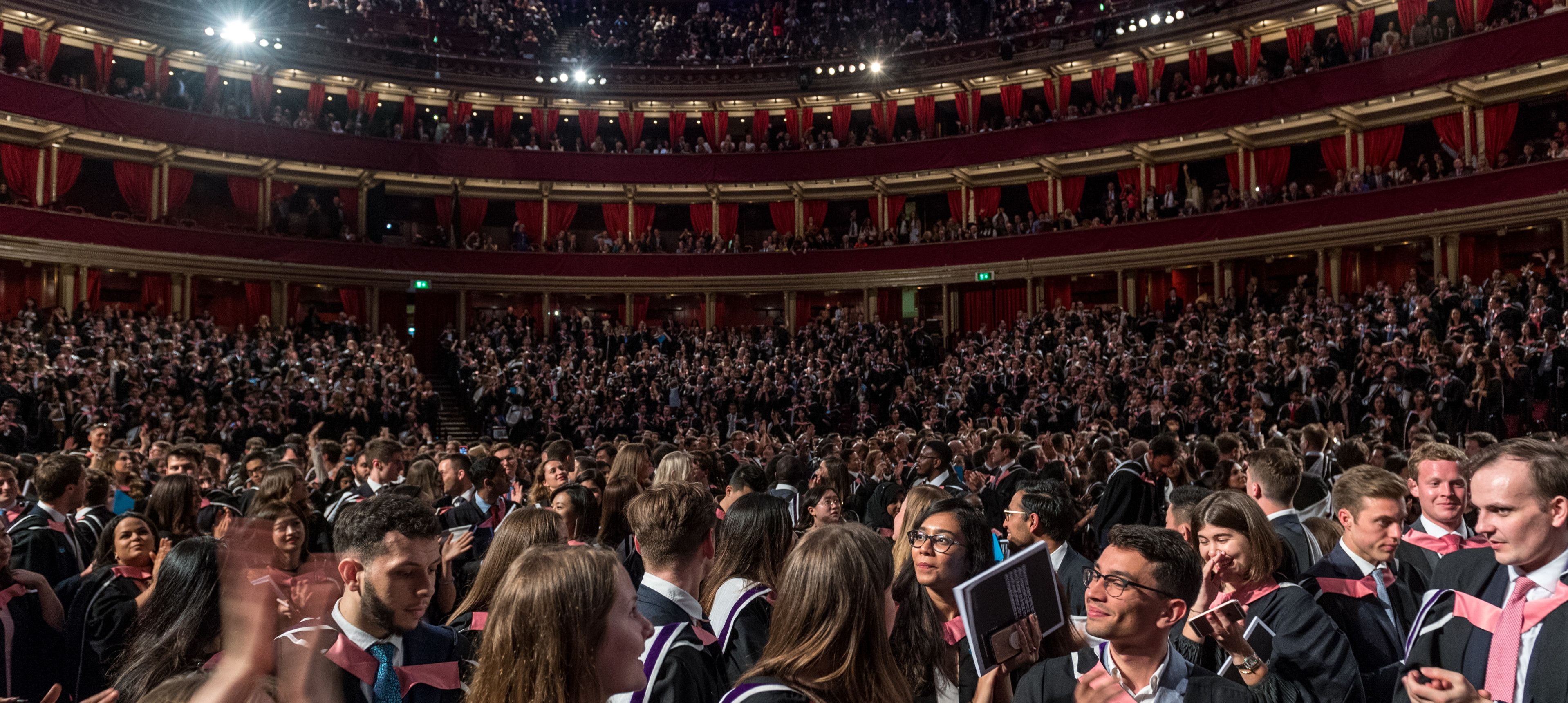 Students graduating at the Royal Albert Hall