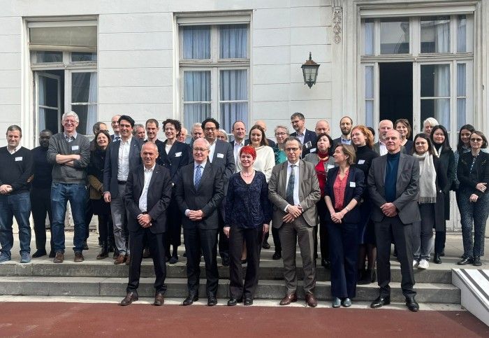 Professor Ryan, President Brady and an academic delegation in Paris for the CNRS-Imperial College London opening plenary