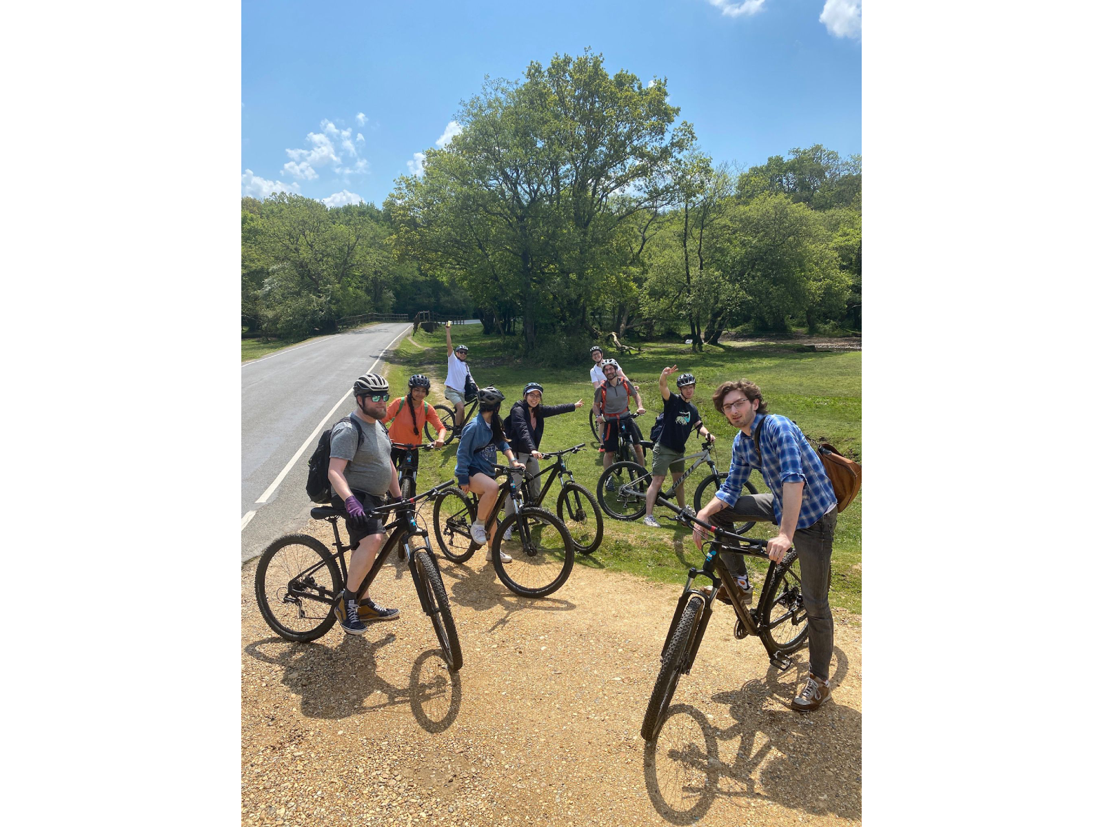 People on bikes