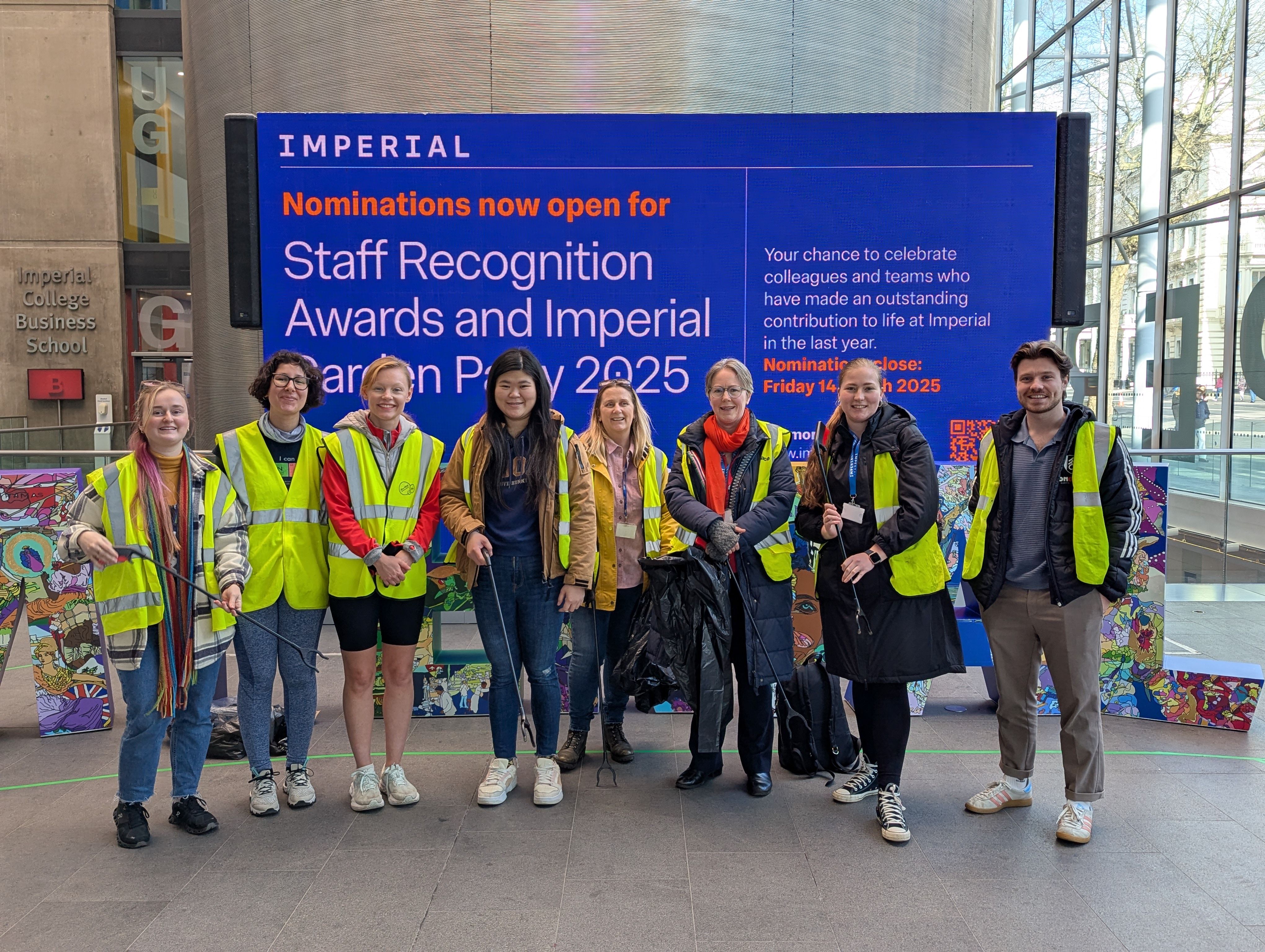 Group photo from the litter pick during Sustainability Fortnight