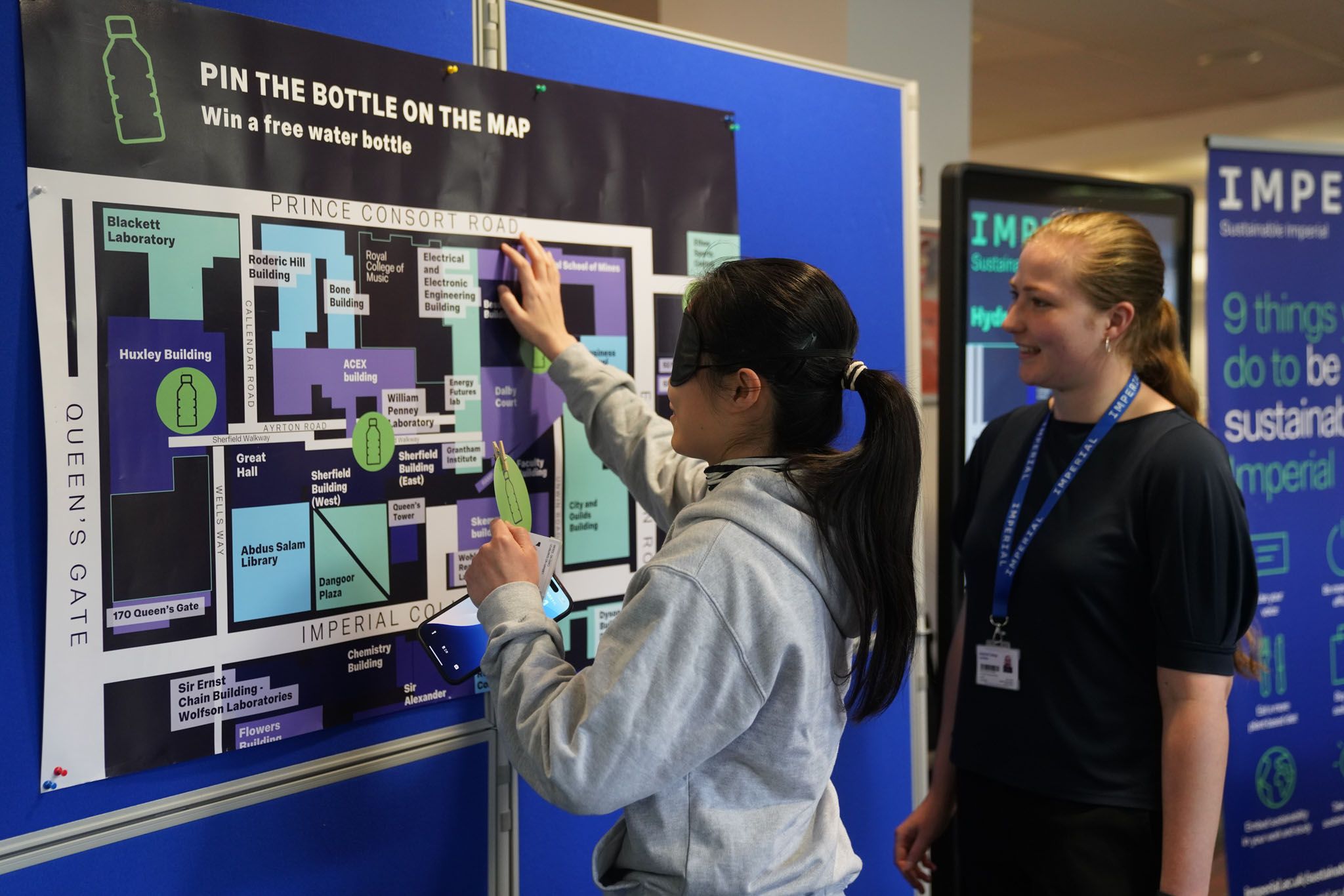 Photo of activity during the hydration station launch event