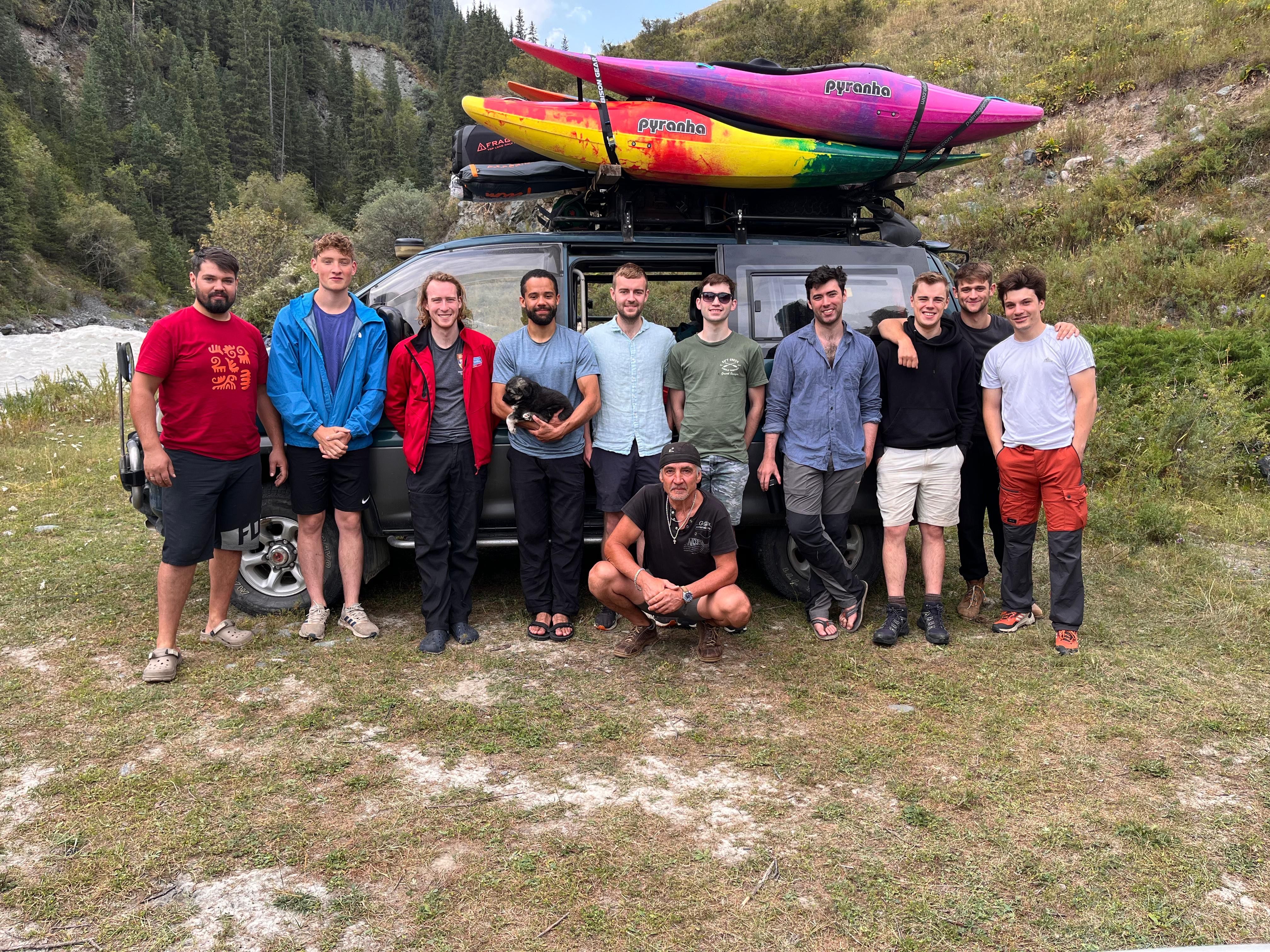 Students kayaking