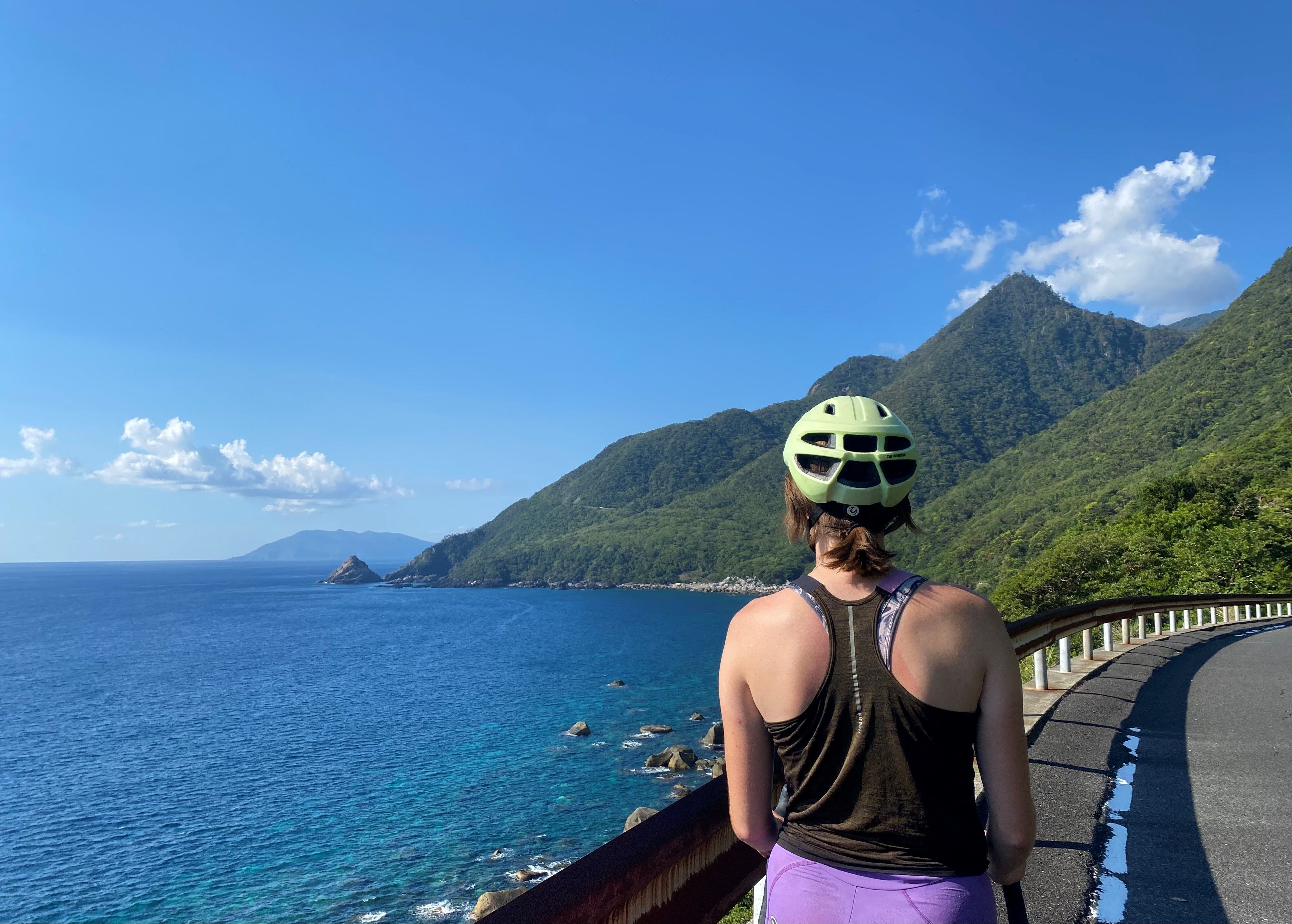 Students bikepacking in Japan