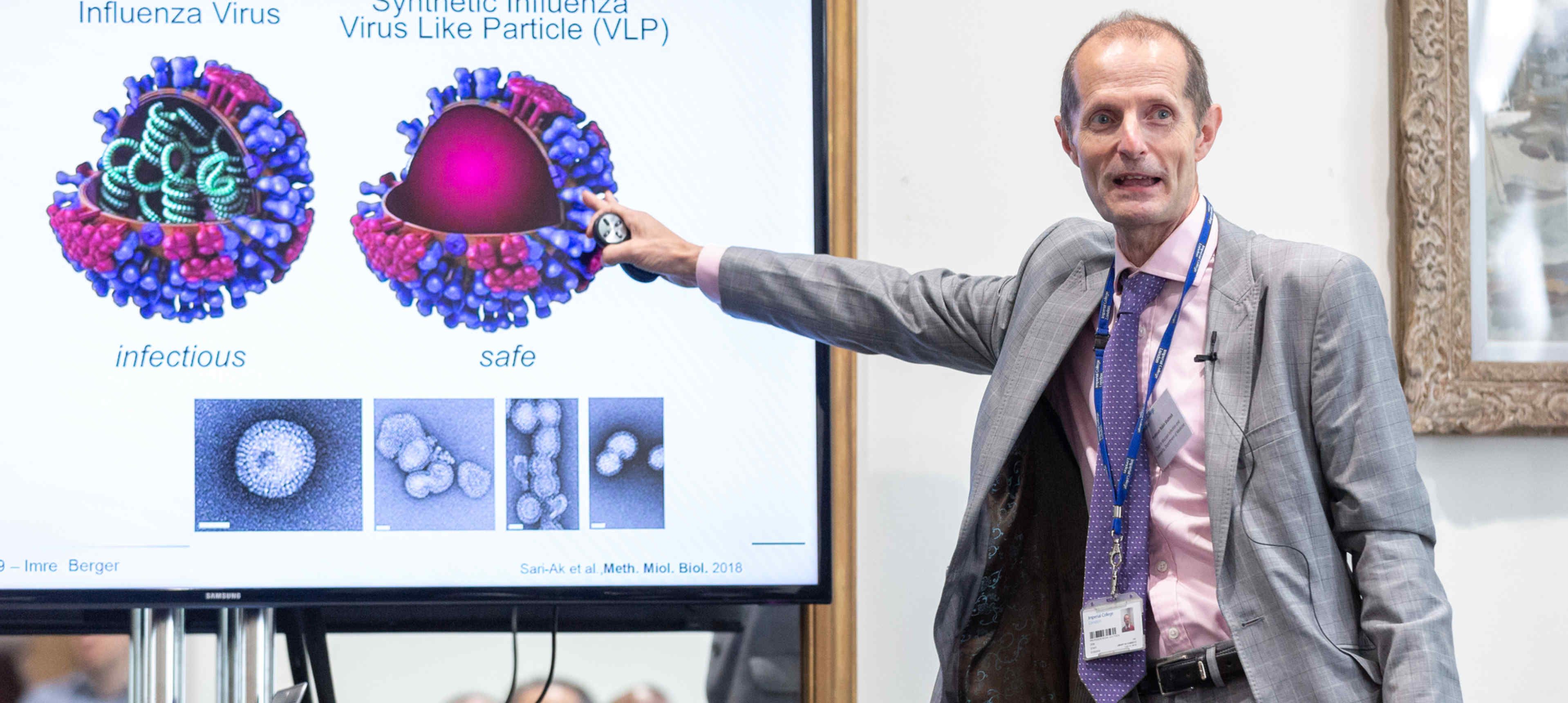 An academic speaking at the Imperial Global Science Policy Forum