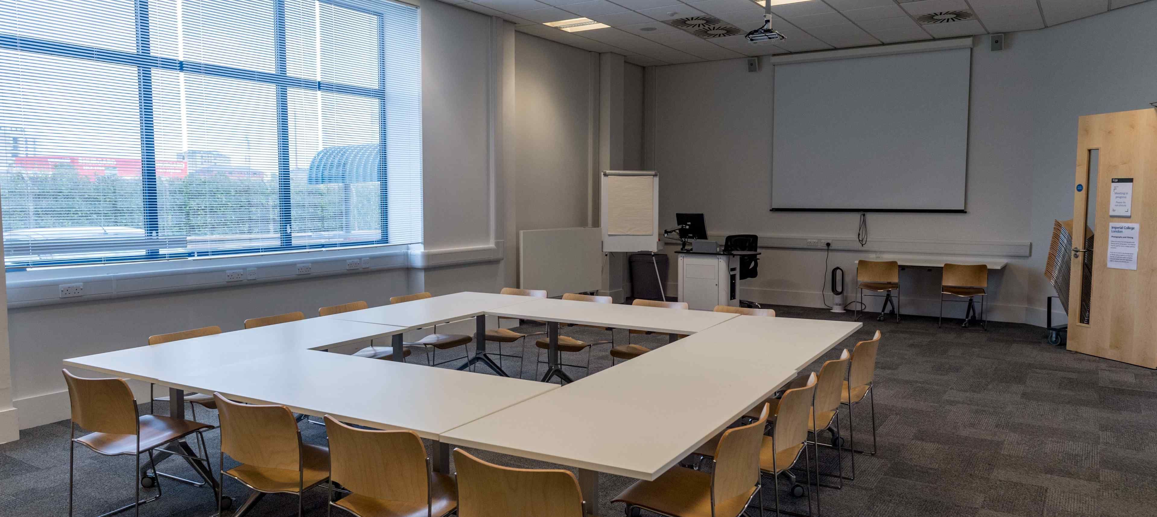 Large meeting room at the Invention Rooms cafe