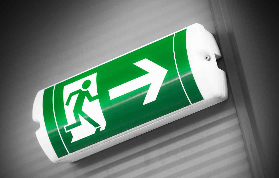 Fire exit sign