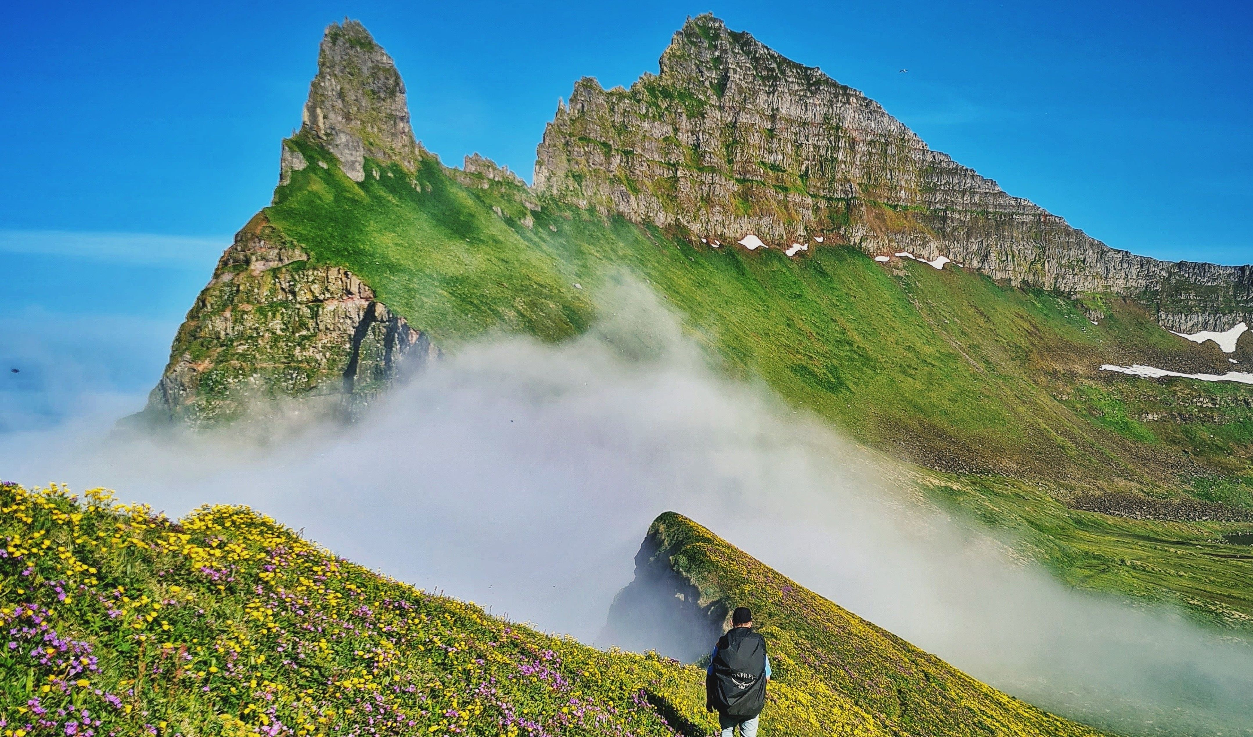 Students trekking in Iceland