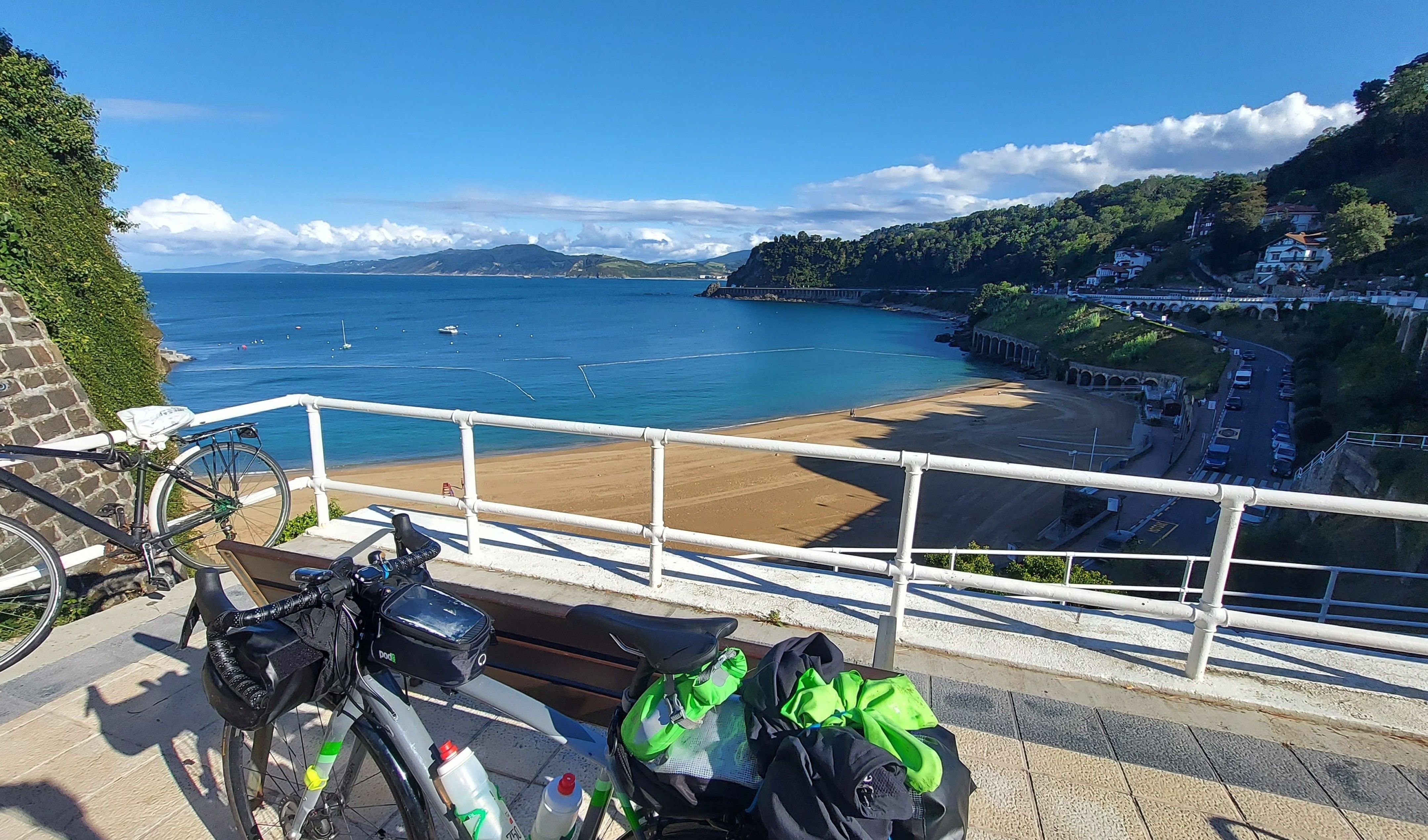 Bike looking over beach