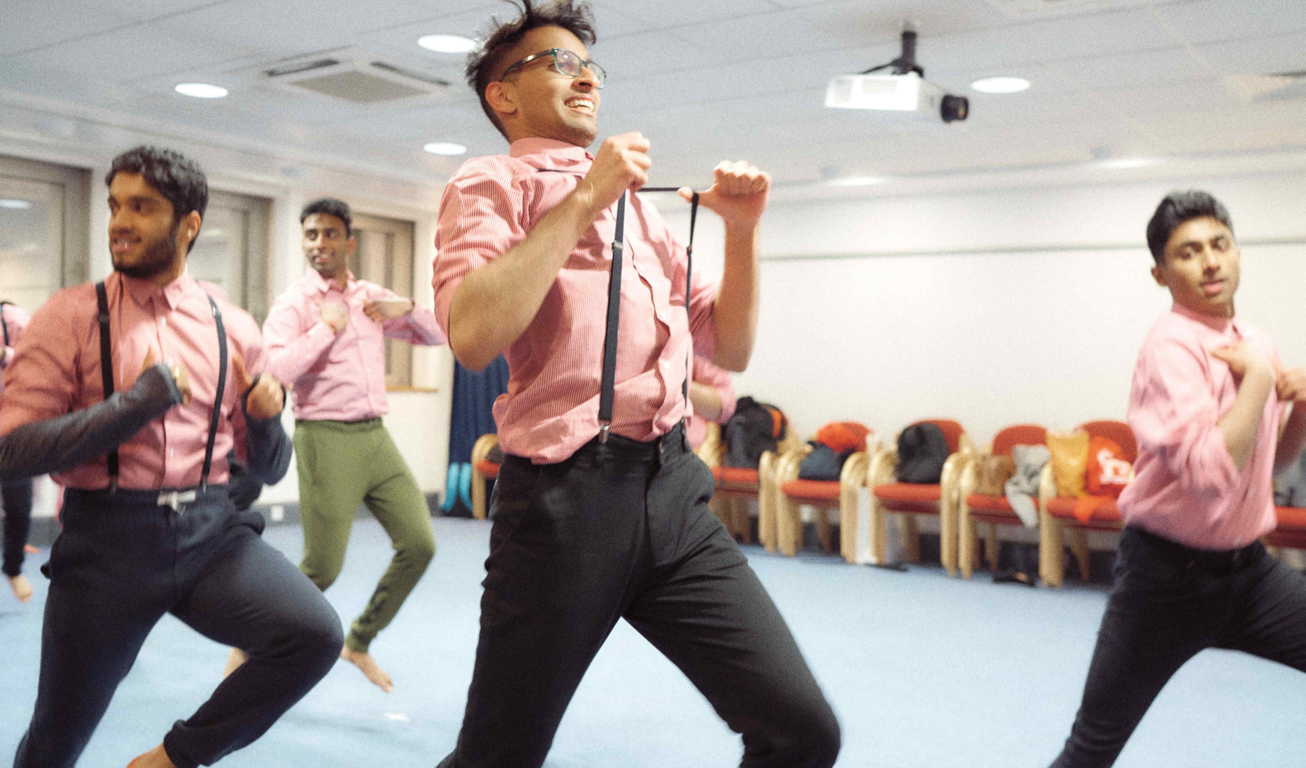 Members of Imperial's Indian Society rehearse a dance