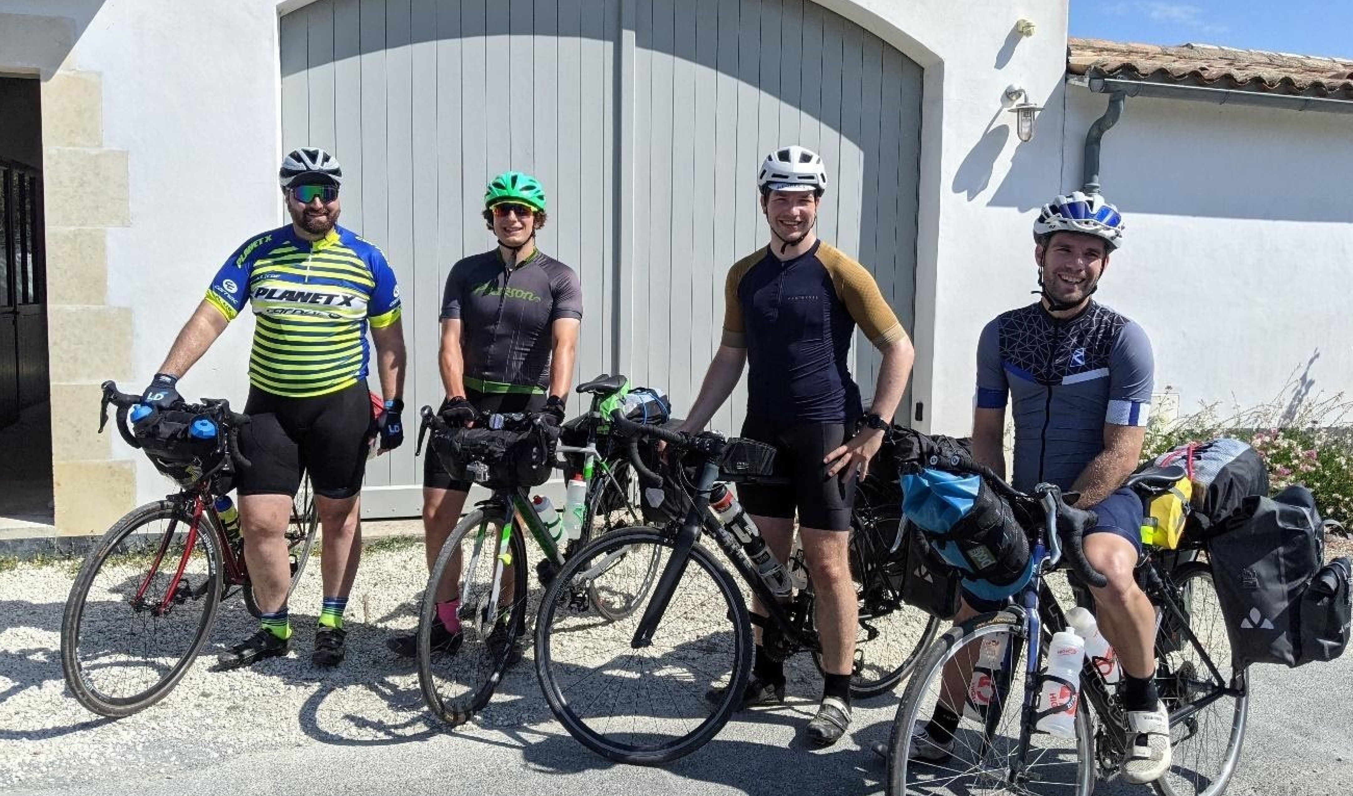 Students cycling in France